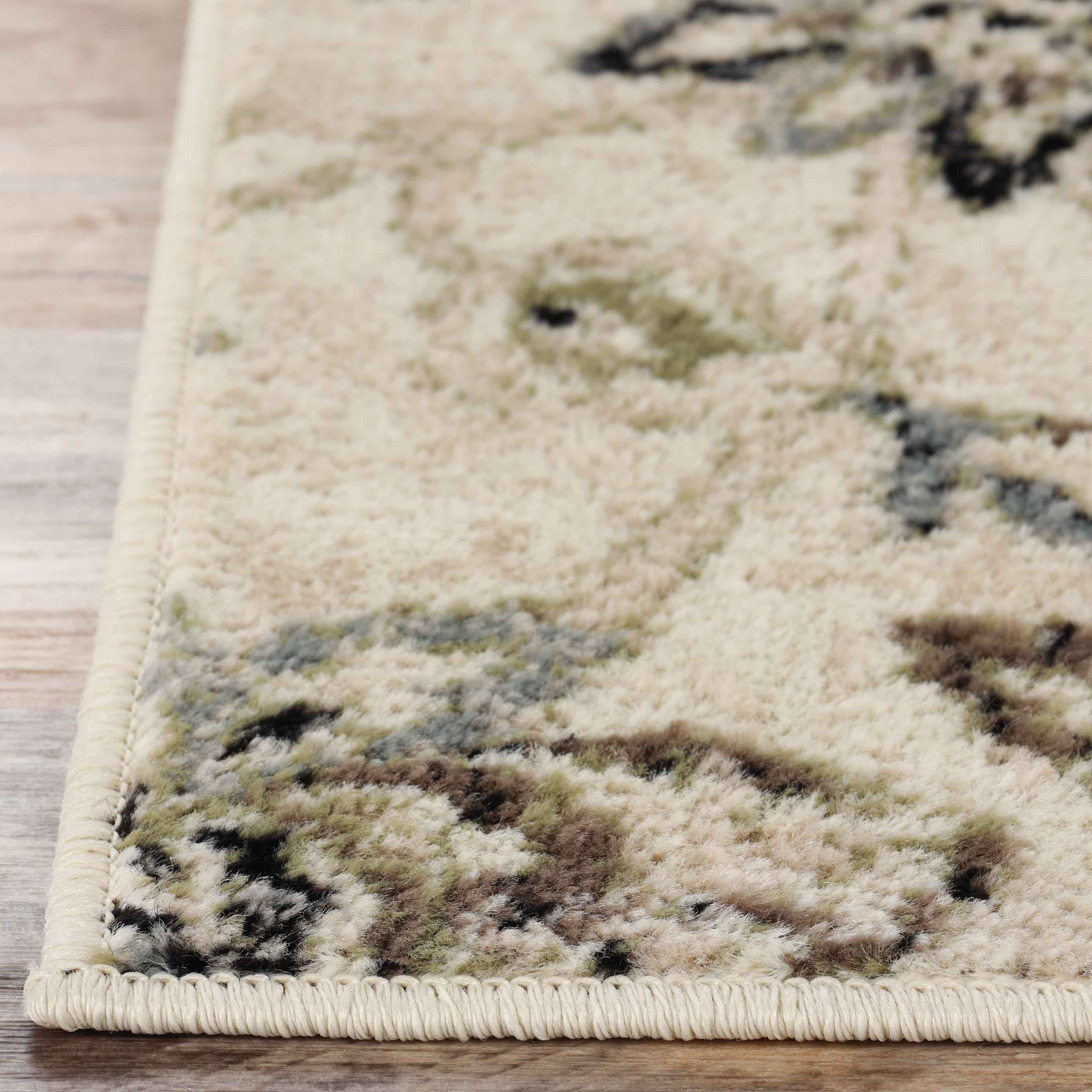 Jacobean Floral Modern Farmhouse Indoor Area Rugs or Runner Rug - Omnigoodsstore