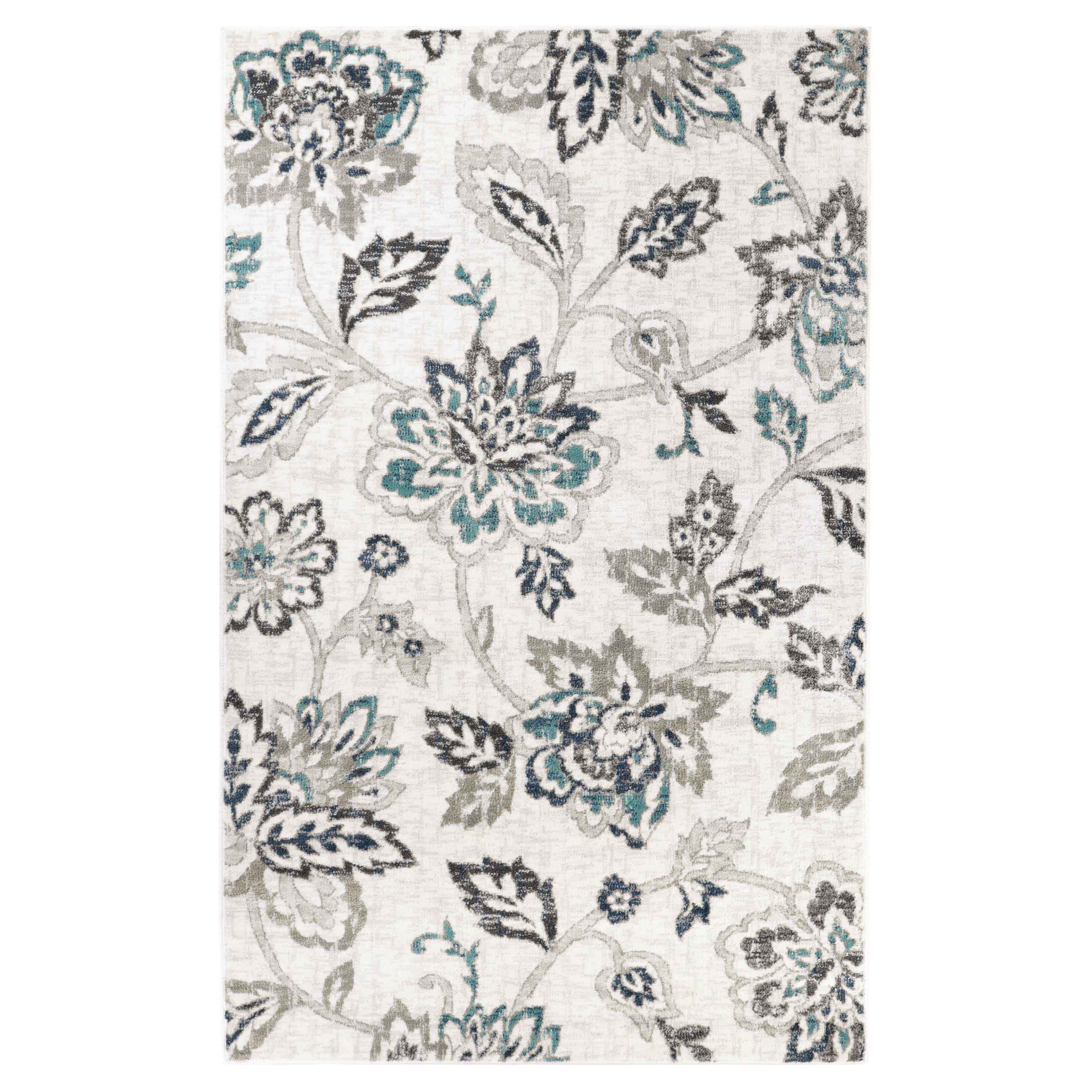 Jacobean Floral Modern Farmhouse Indoor Area Rugs or Runner Rug - Omnigoodsstore