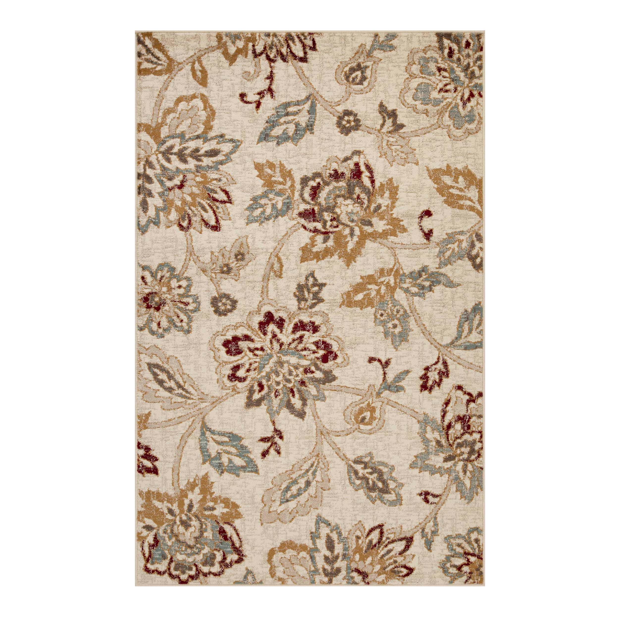 Jacobean Floral Modern Farmhouse Indoor Area Rugs or Runner Rug - Omnigoodsstore