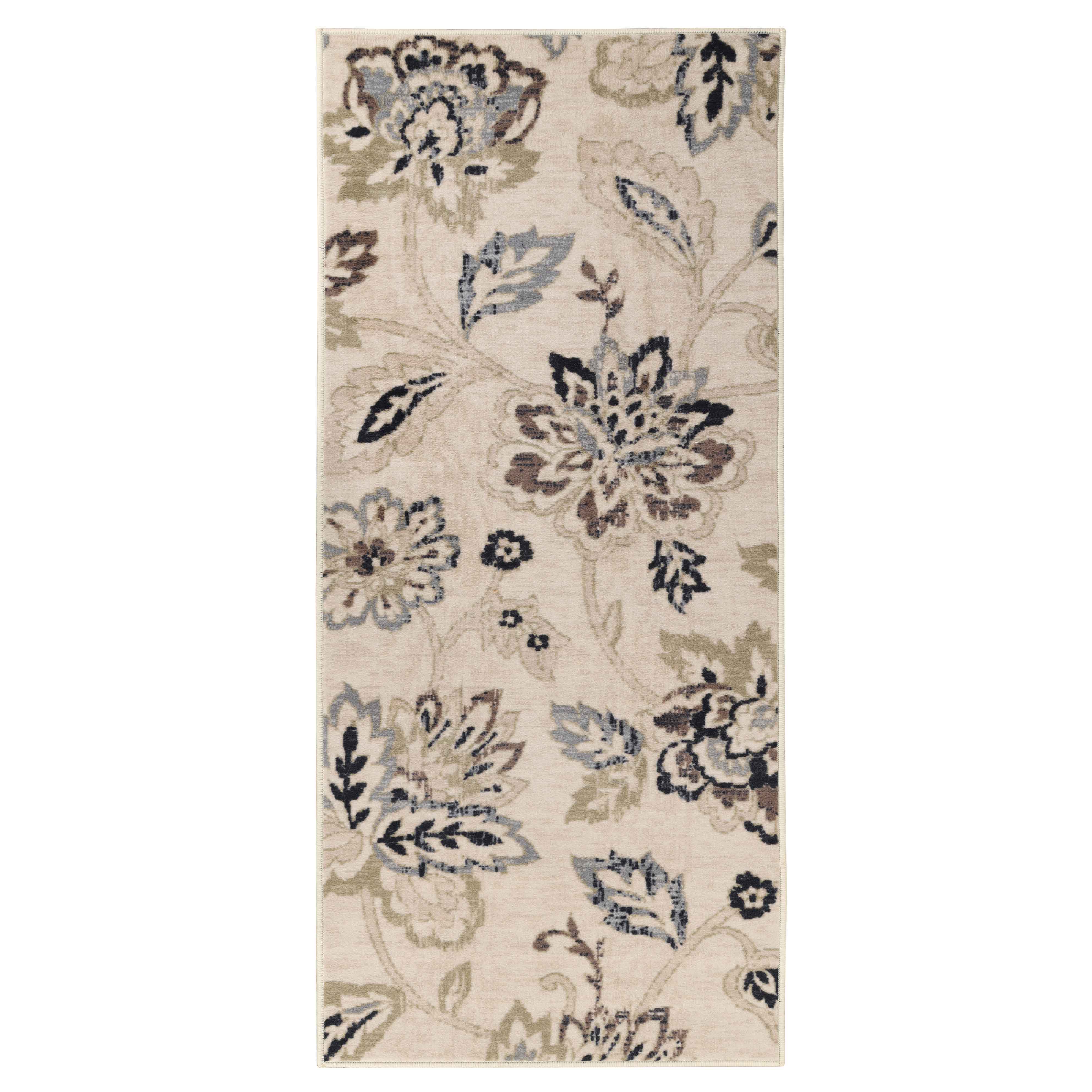 Jacobean Floral Modern Farmhouse Indoor Area Rugs or Runner Rug - Omnigoodsstore