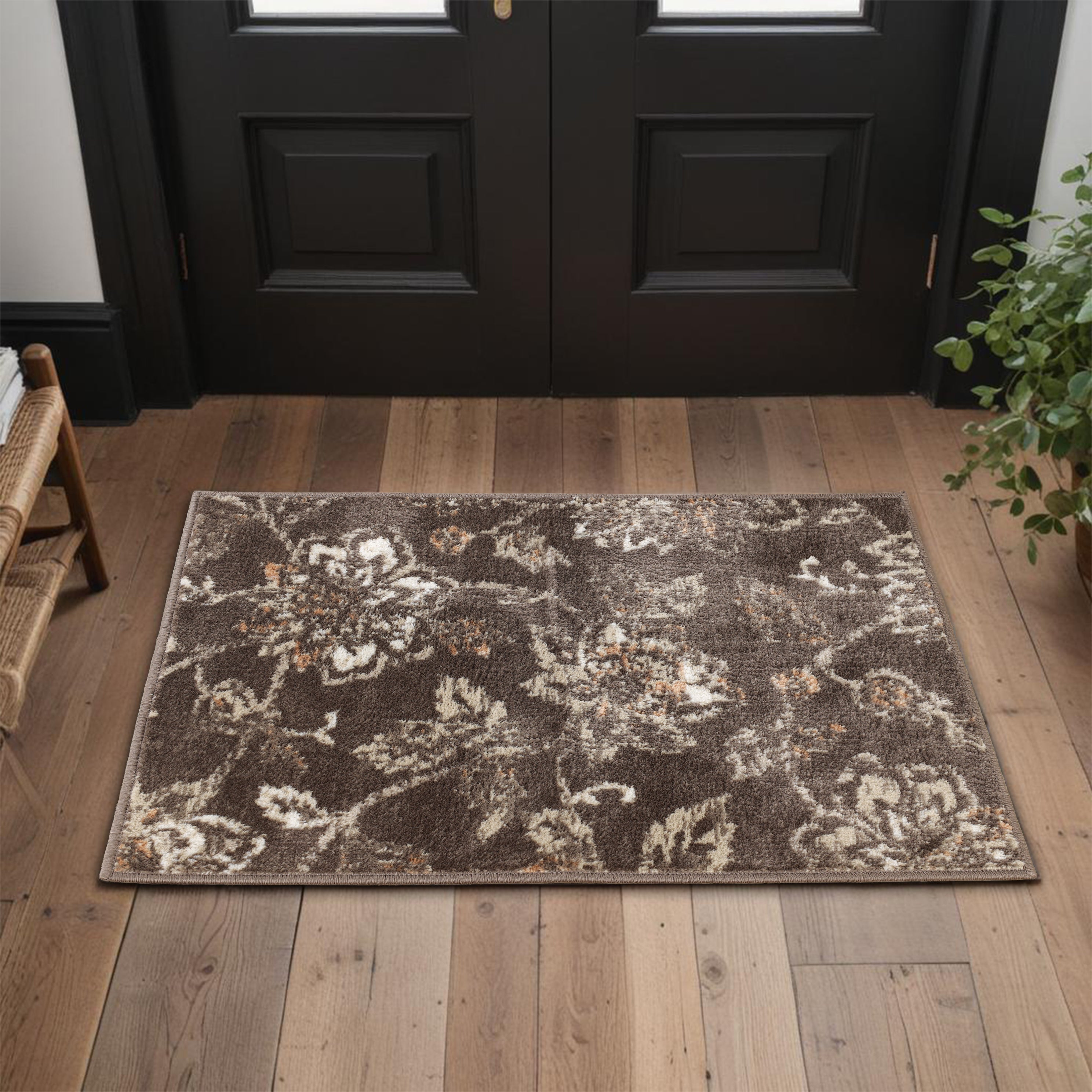Jacobean Floral Modern Farmhouse Indoor Area Rugs or Runner Rug - Omnigoodsstore