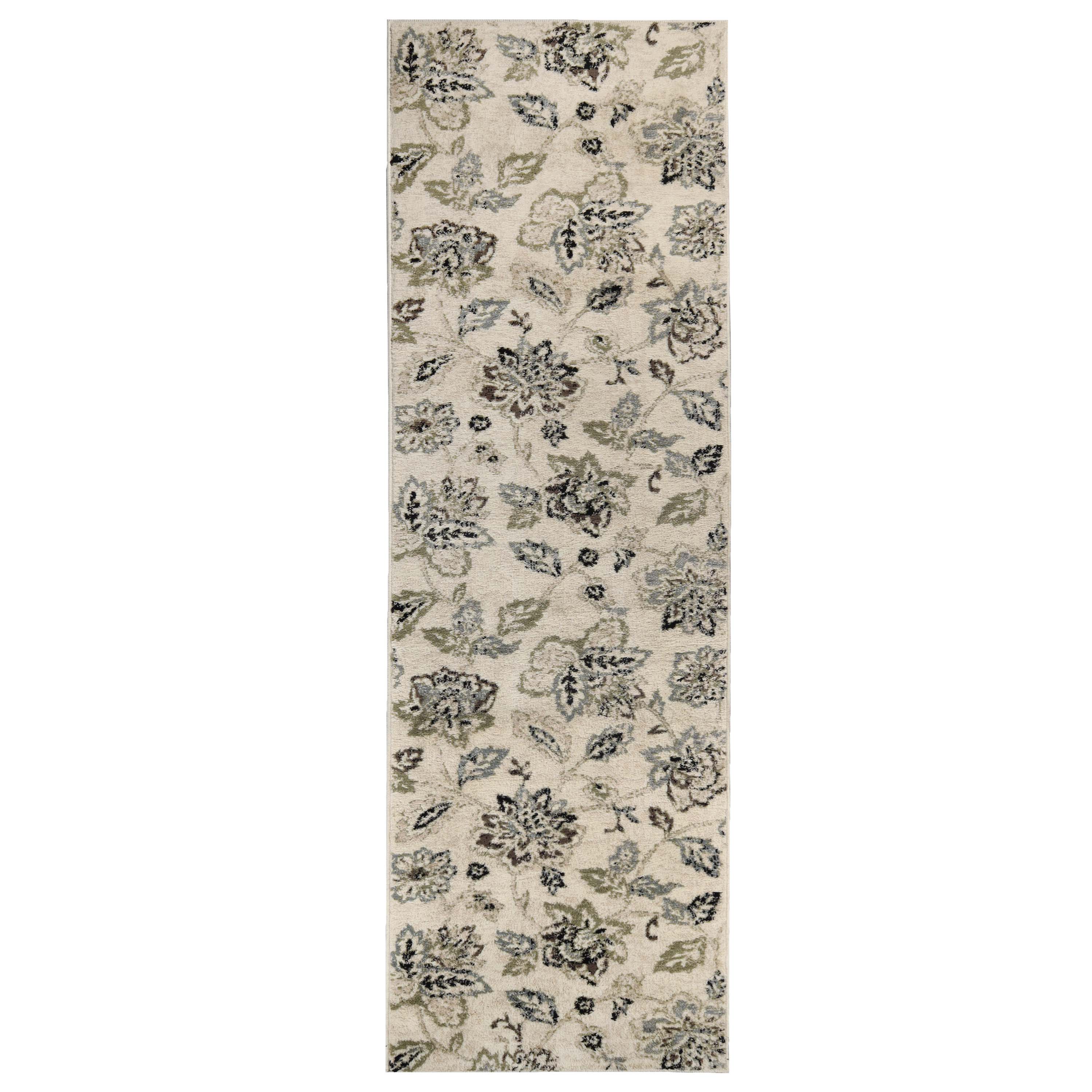 Jacobean Floral Modern Farmhouse Indoor Area Rugs or Runner Rug - Omnigoodsstore