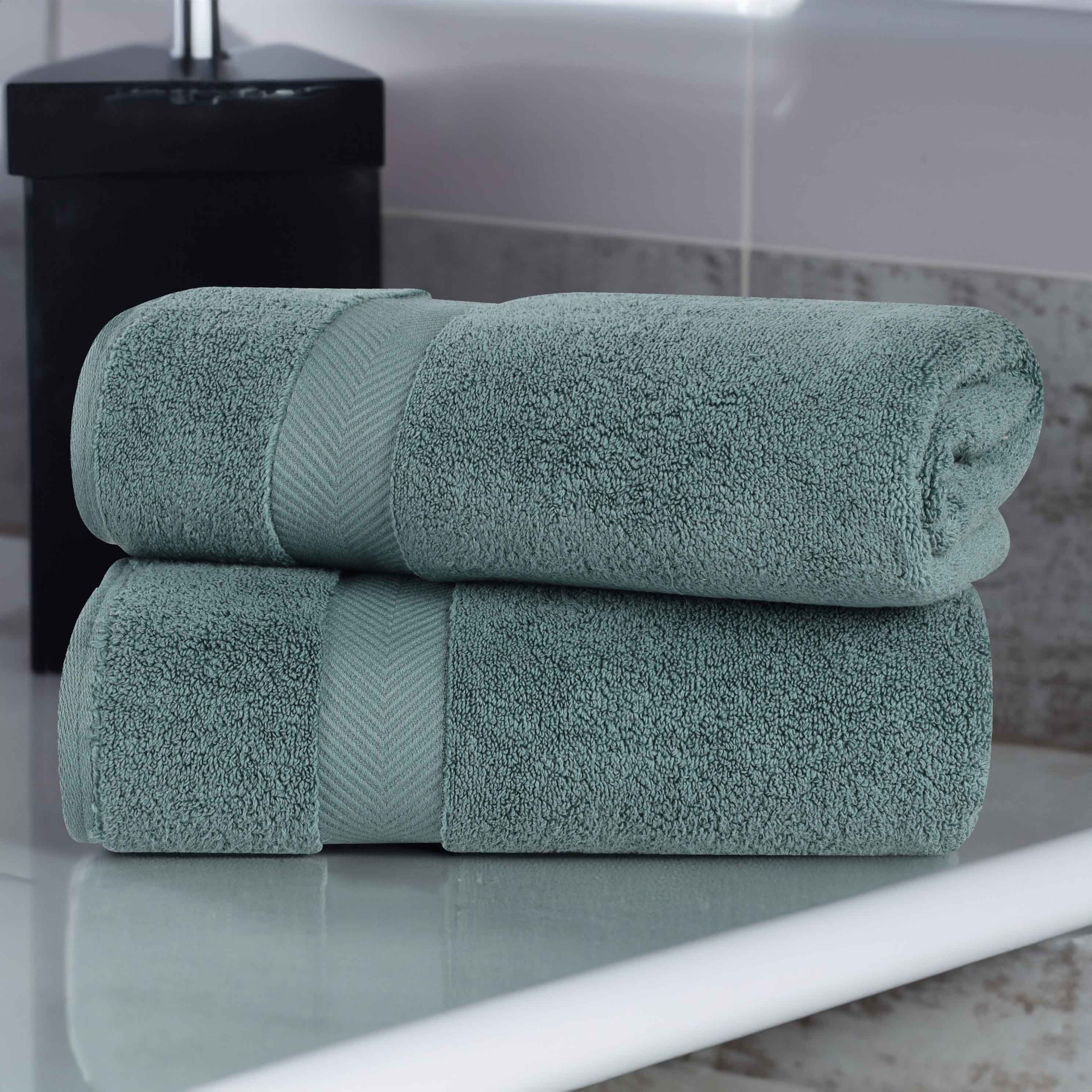 Cotton Zero Twist 2 Piece Bath Sheet Towel Set - Omnigoodsstore