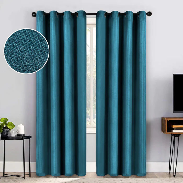 Jaxon Textured Blackout Curtain Set of 2 Panels - Omnigoodsstore
