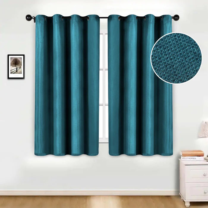 Jaxon Textured Blackout Curtain Set of 2 Panels - Omnigoodsstore