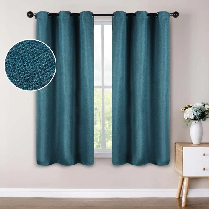 Jaxon Textured Blackout Curtain Set of 2 Panels - Omnigoodsstore