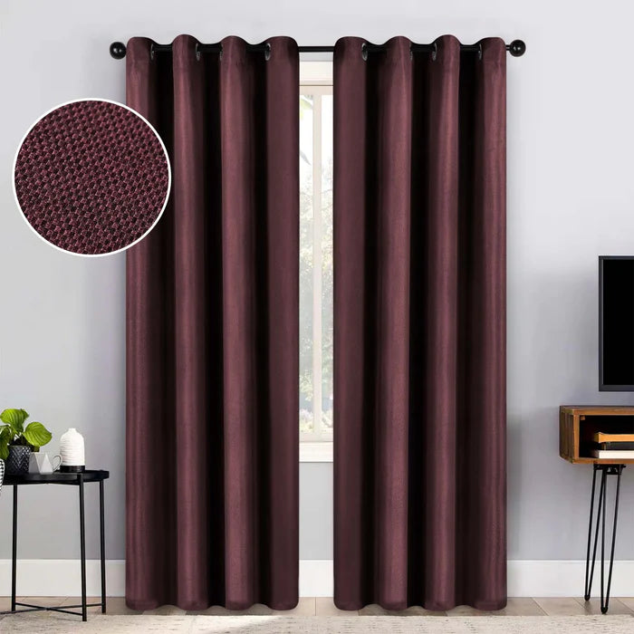 Jaxon Textured Blackout Curtain Set of 2 Panels - Omnigoodsstore