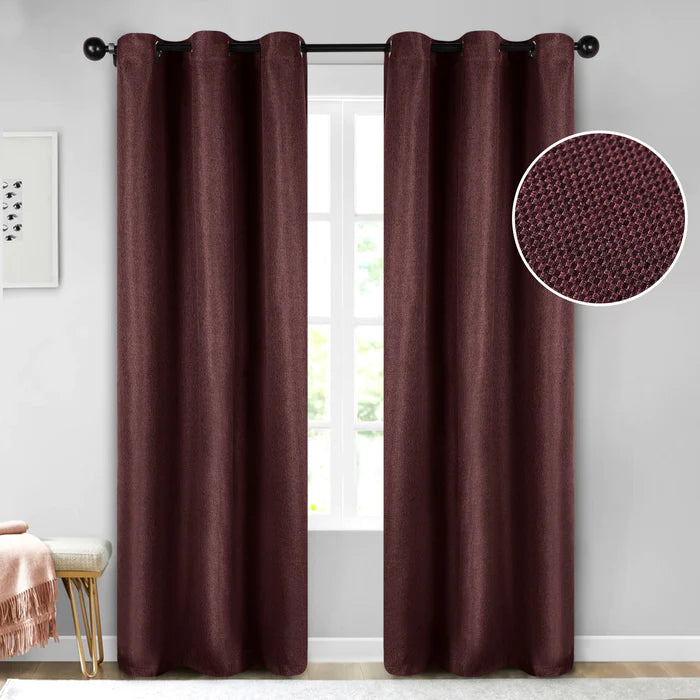 Jaxon Textured Blackout Curtain Set of 2 Panels - Omnigoodsstore