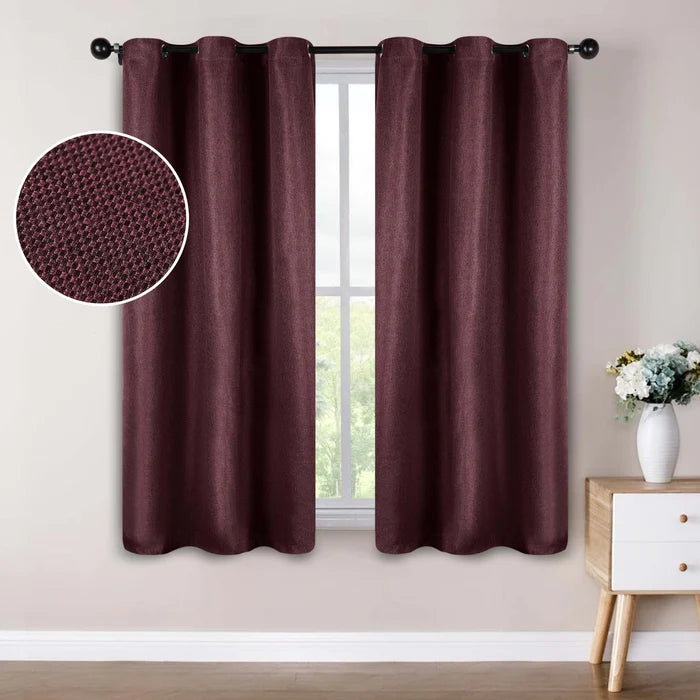 Jaxon Textured Blackout Curtain Set of 2 Panels - Omnigoodsstore