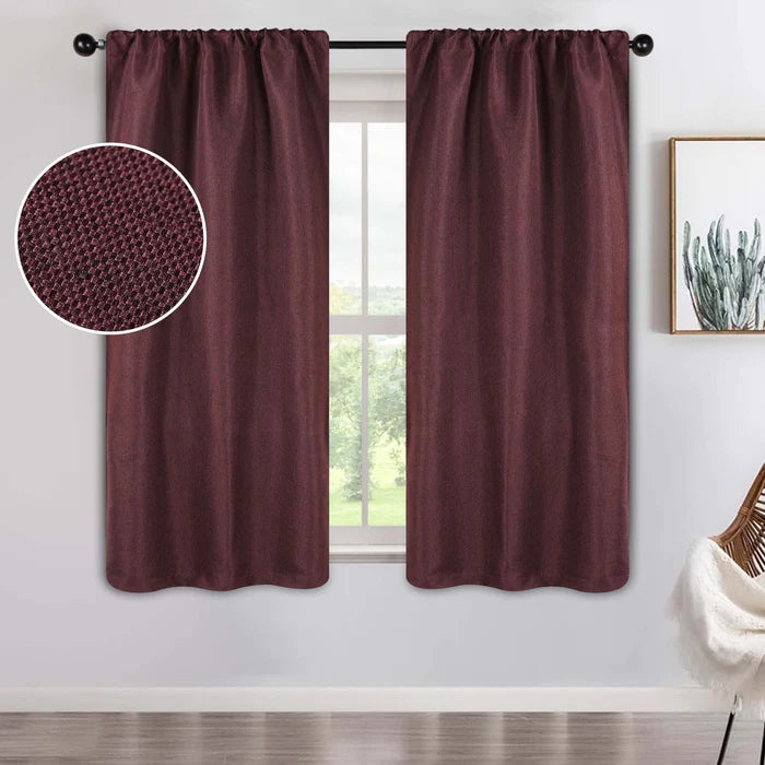 Jaxon Textured Blackout Curtain Set of 2 Panels - Omnigoodsstore