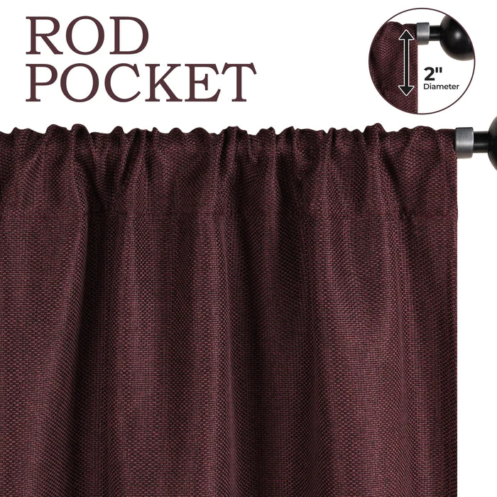 Jaxon Textured Blackout Curtain Set of 2 Panels - Omnigoodsstore