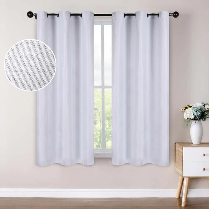 Jaxon Textured Blackout Curtain Set of 2 Panels - Omnigoodsstore