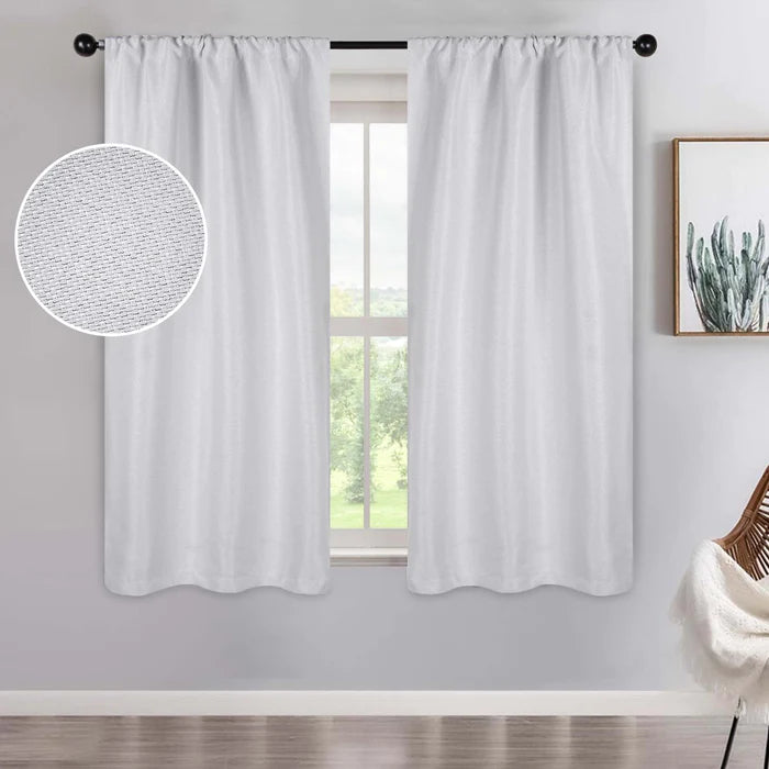 Jaxon Textured Blackout Curtain Set of 2 Panels - Omnigoodsstore