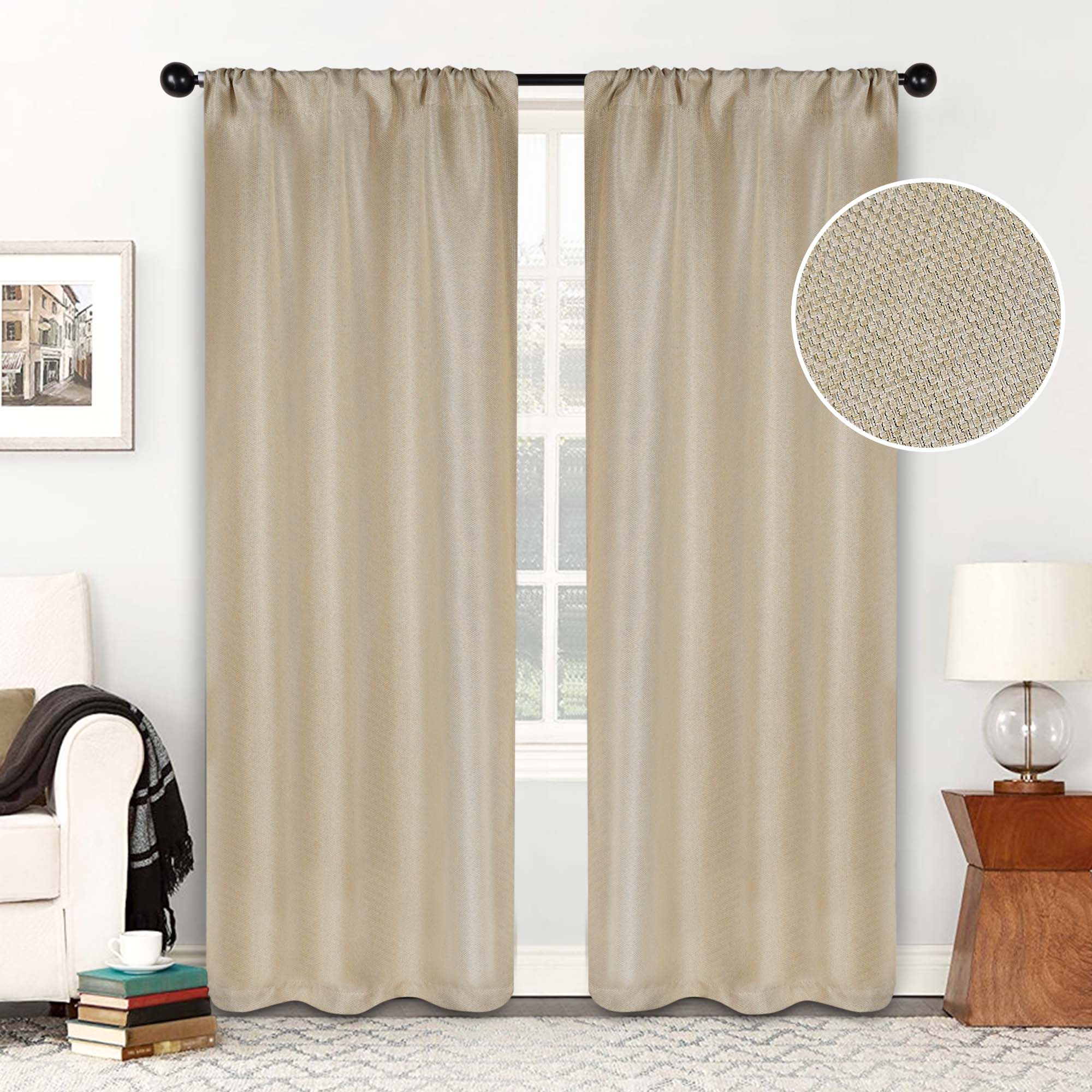 Jaxon Textured Blackout Curtain Set of 2 Panels - Omnigoodsstore