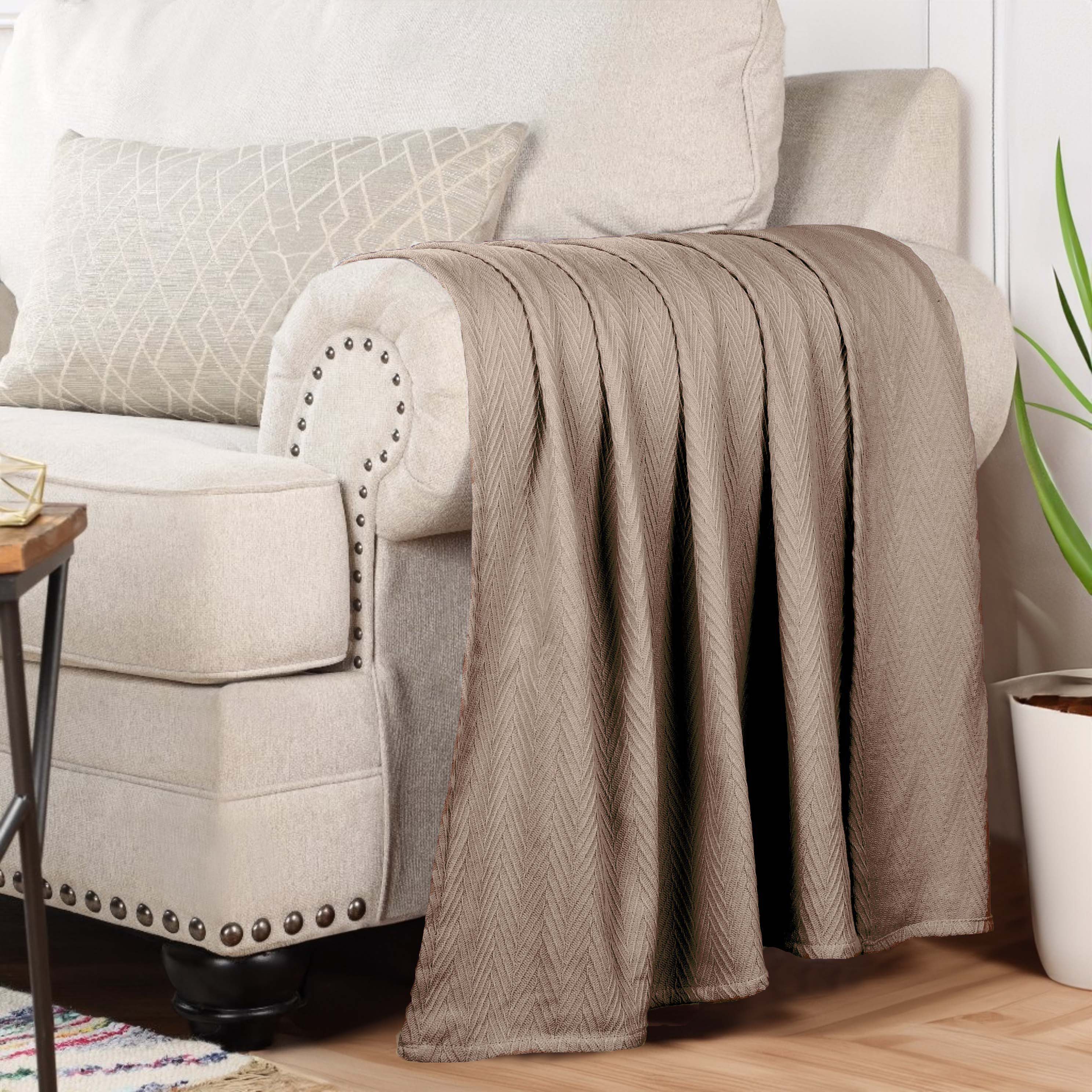 All-Season Chevron Cotton Bed Blanket & Sofa Throw - Omnigoodsstore