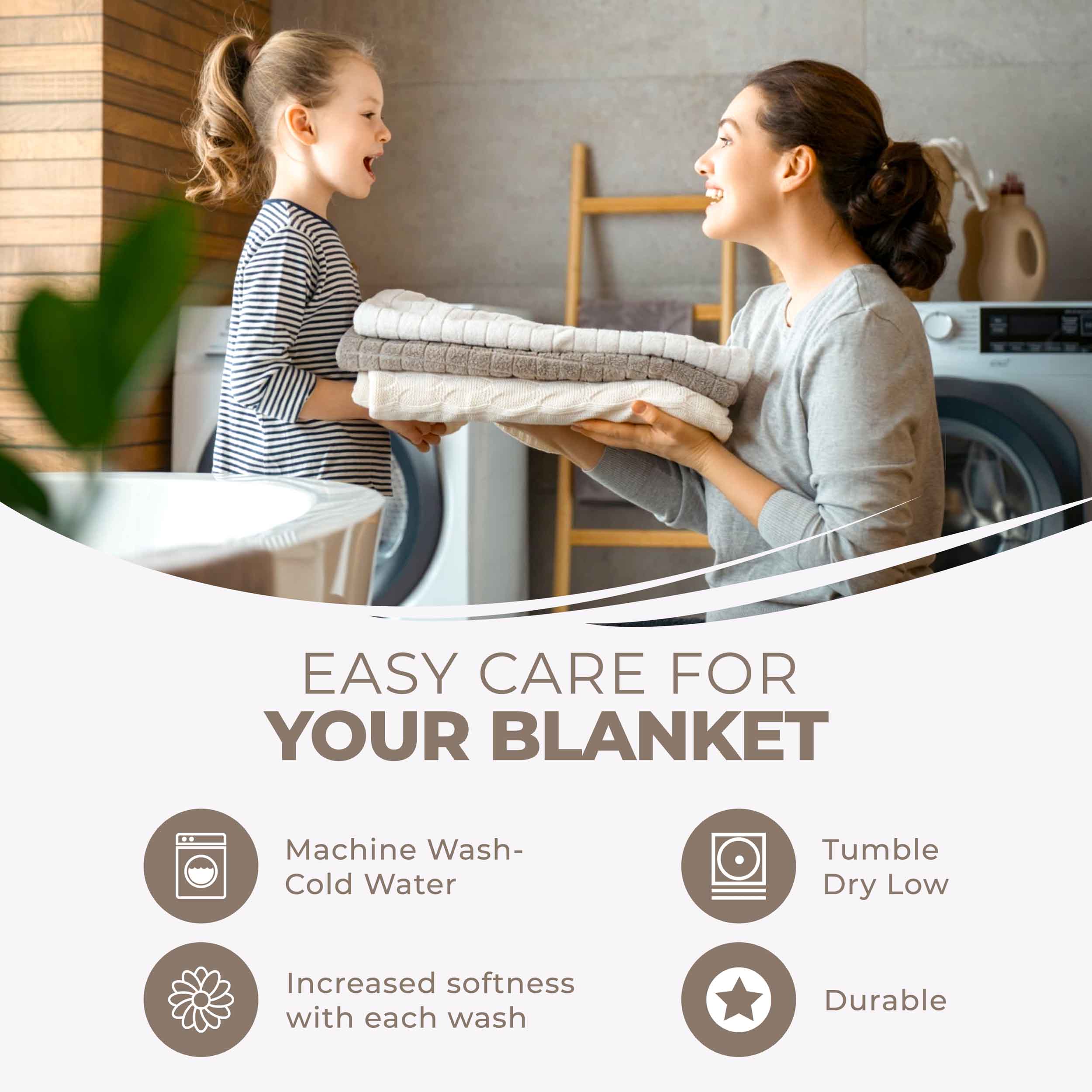 Basketweave All Season Cotton Bed Blanket & Sofa Throw - Omnigoodsstore