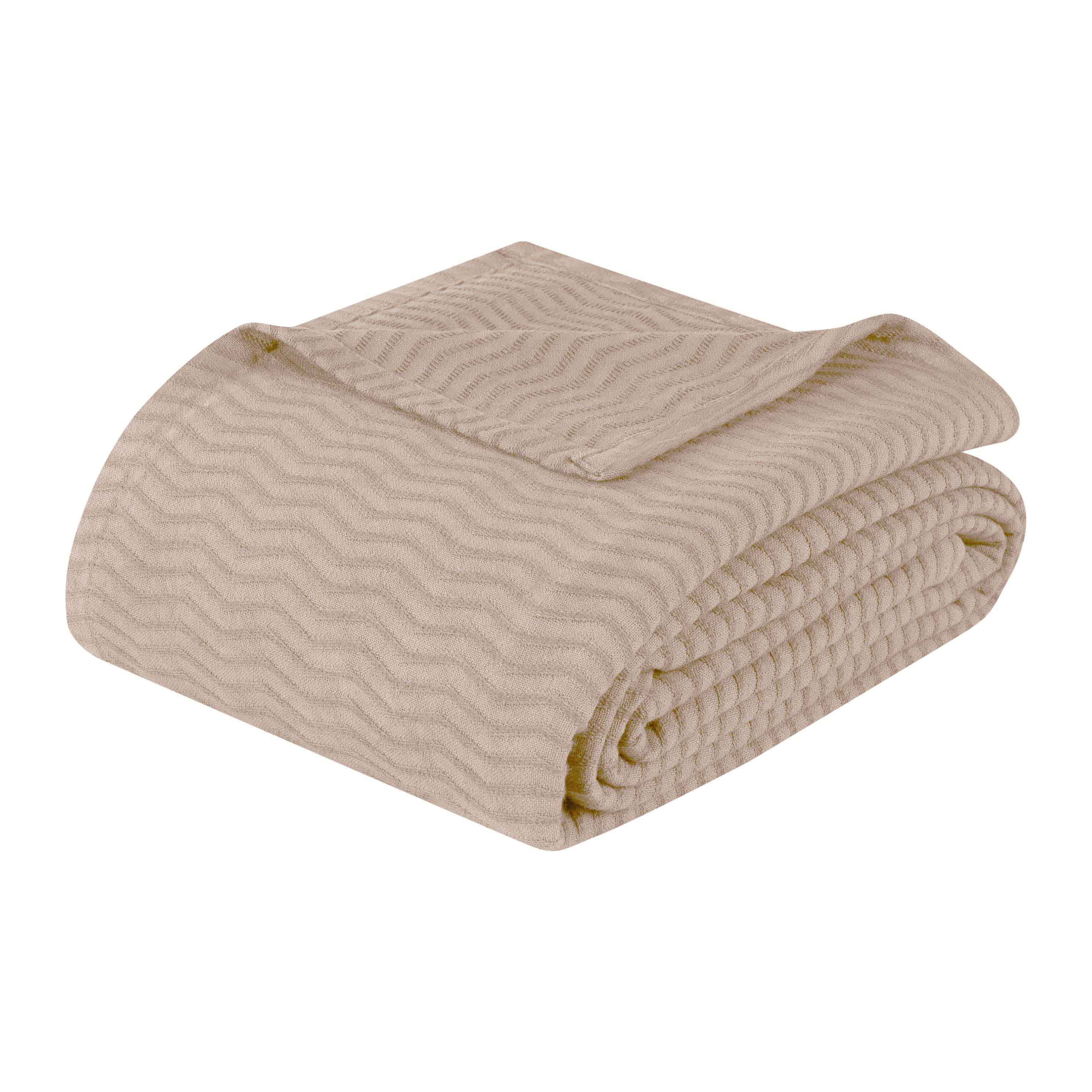 Jena Cotton Textured Chevron Lightweight Woven Blanket - Omnigoodsstore