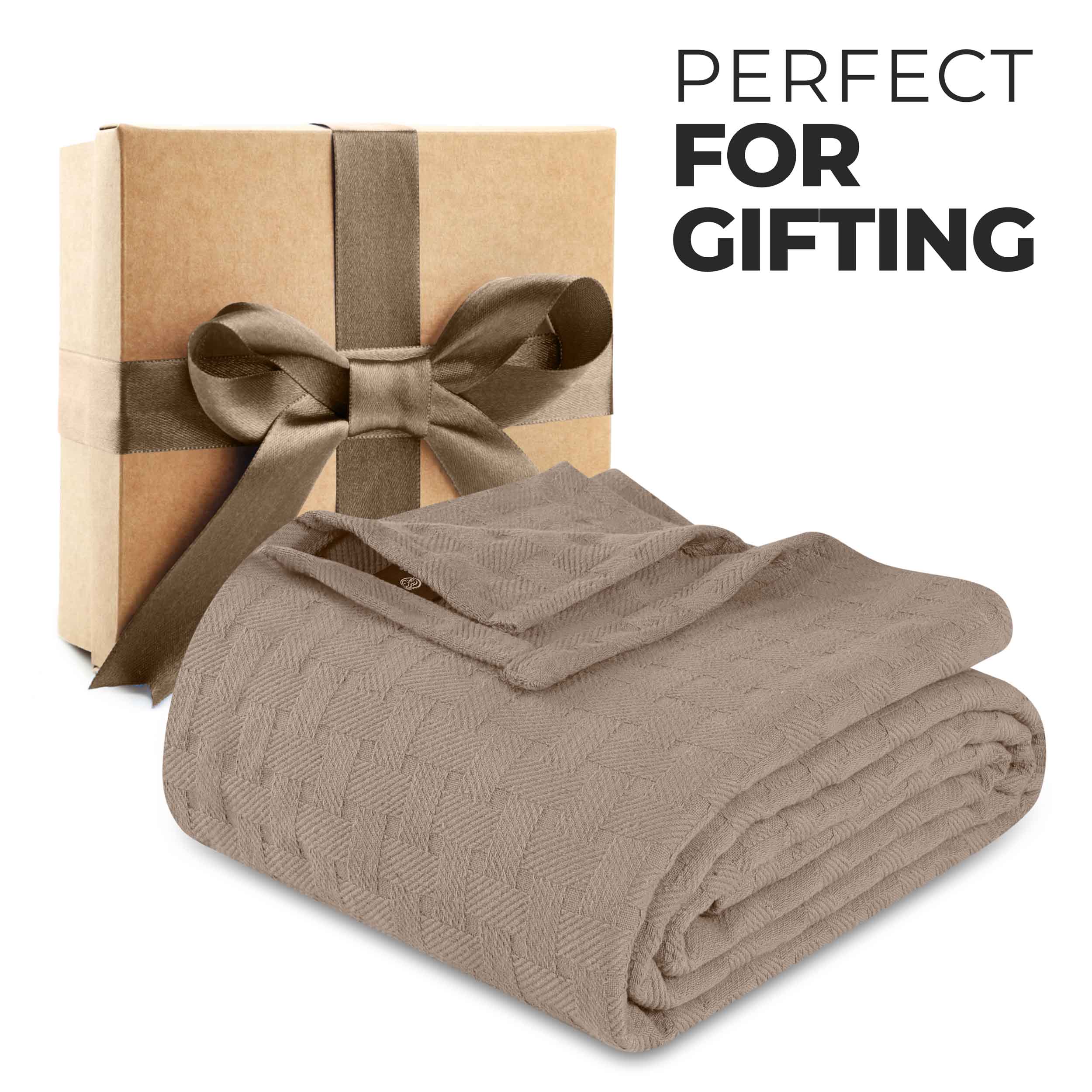 Basketweave All Season Cotton Bed Blanket & Sofa Throw - Omnigoodsstore