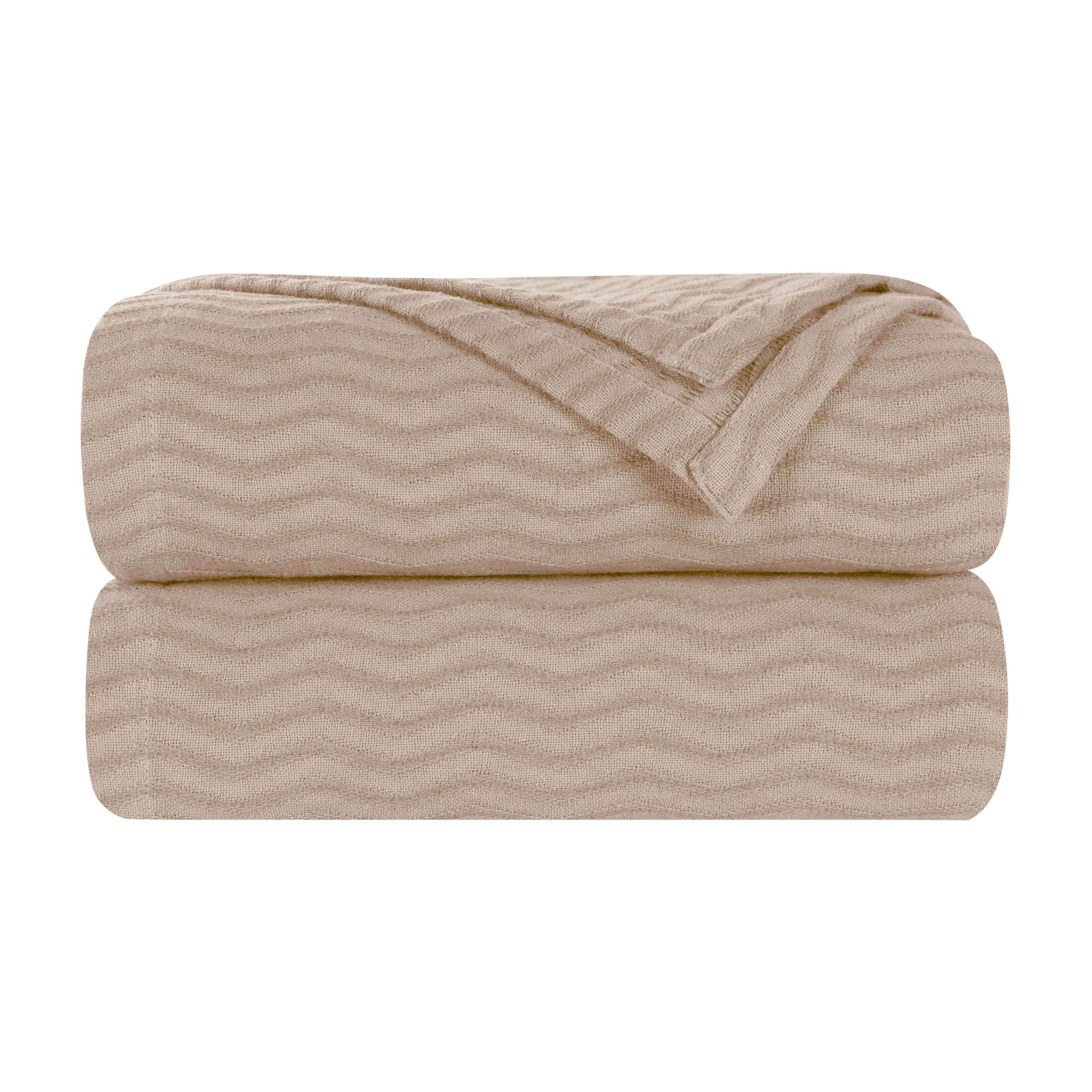 Jena Cotton Textured Chevron Lightweight Woven Blanket - Omnigoodsstore