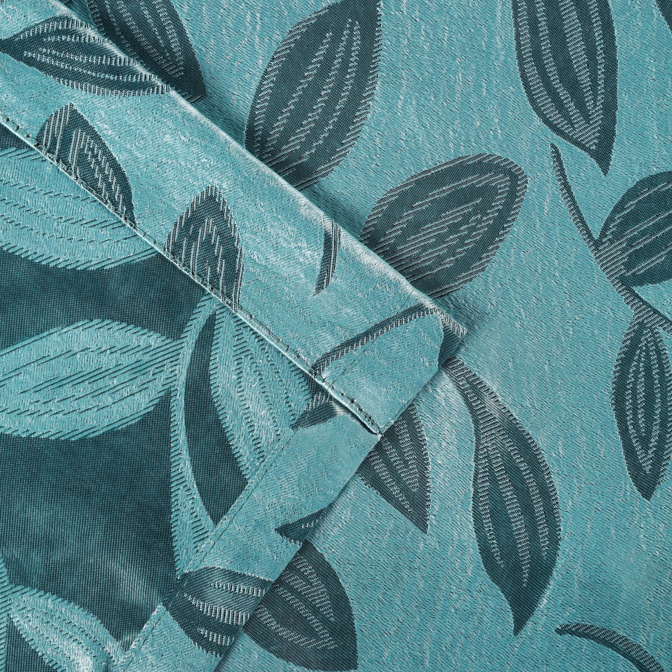 Leaves Machine Washable Room Darkening Blackout Curtains, Set of 2 - Omnigoodsstore