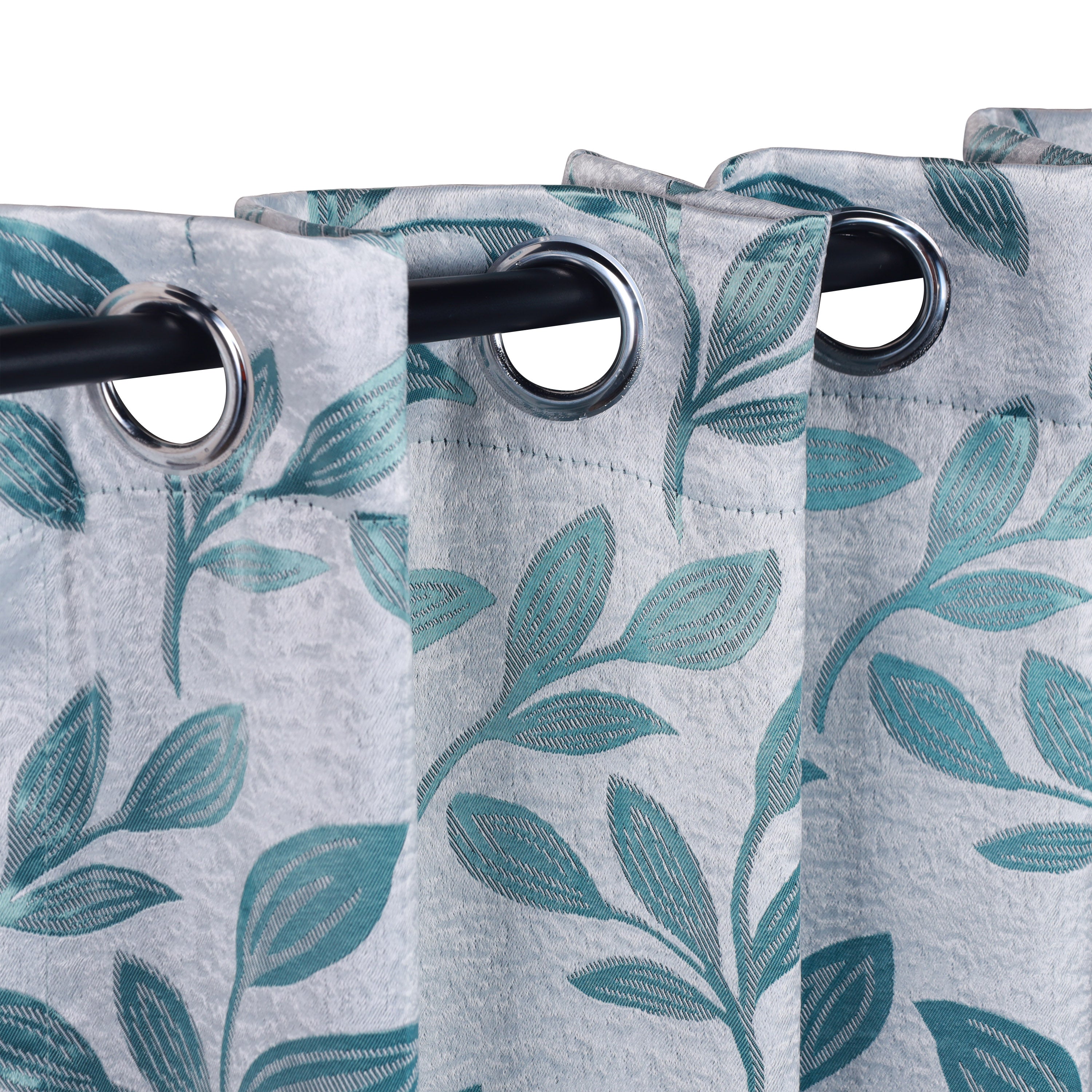 Leaves Machine Washable Room Darkening Blackout Curtains, Set of 2 - Omnigoodsstore