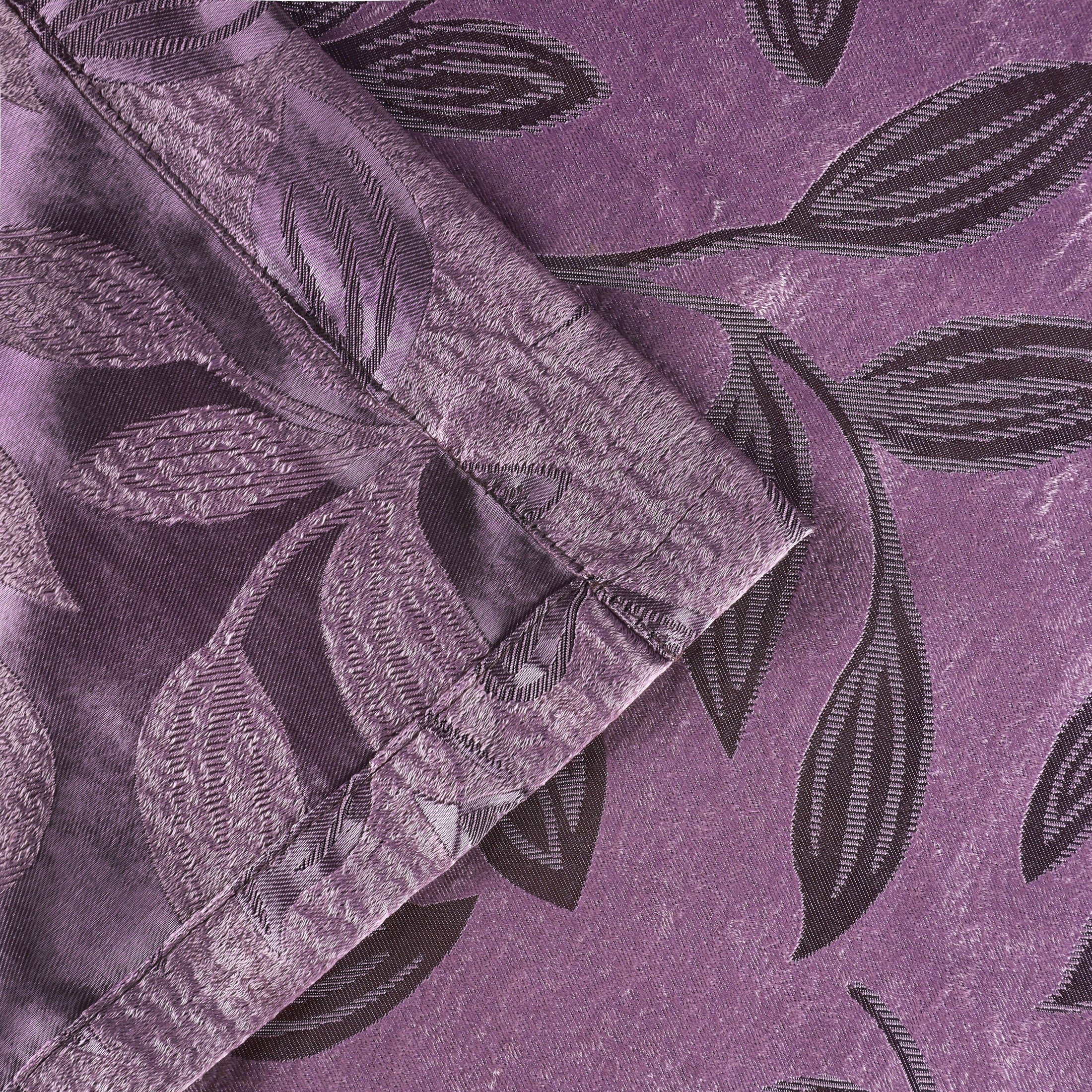 Leaves Machine Washable Room Darkening Blackout Curtains, Set of 2 - Omnigoodsstore