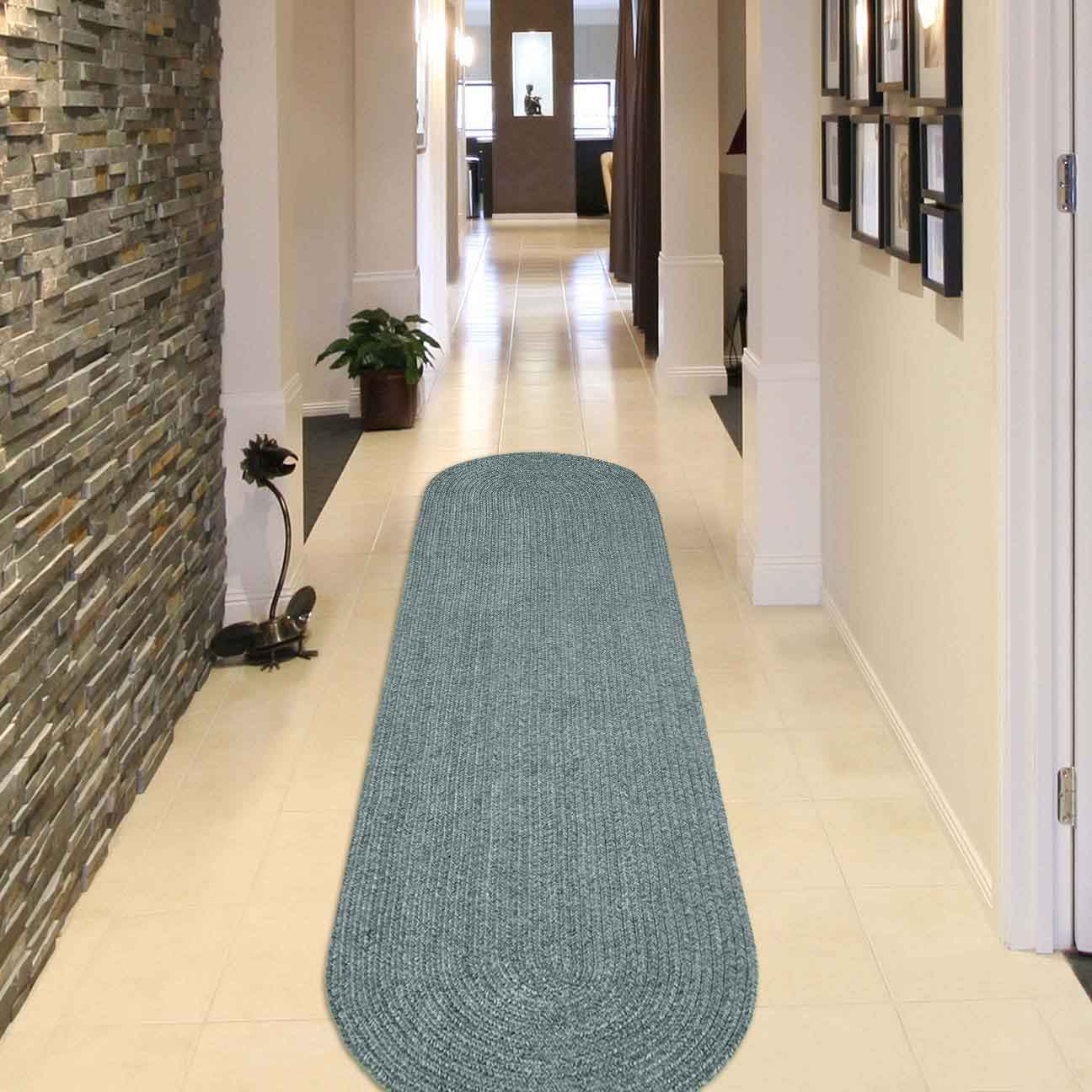 Classic Braided Area Rug Indoor Outdoor Rugs Oval - Omnigoodsstore