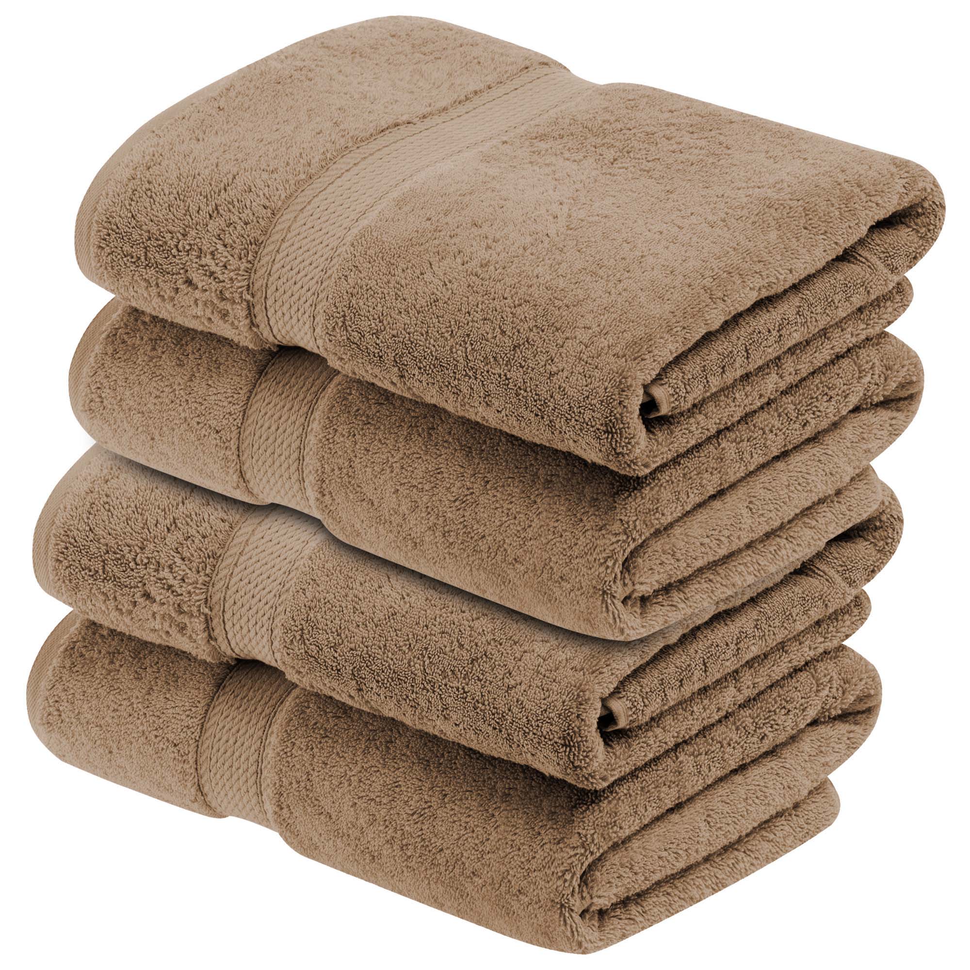 Egyptian Cotton Pile Plush Heavyweight Soft 4 Piece Bath Towel Set - Omnigoodsstore