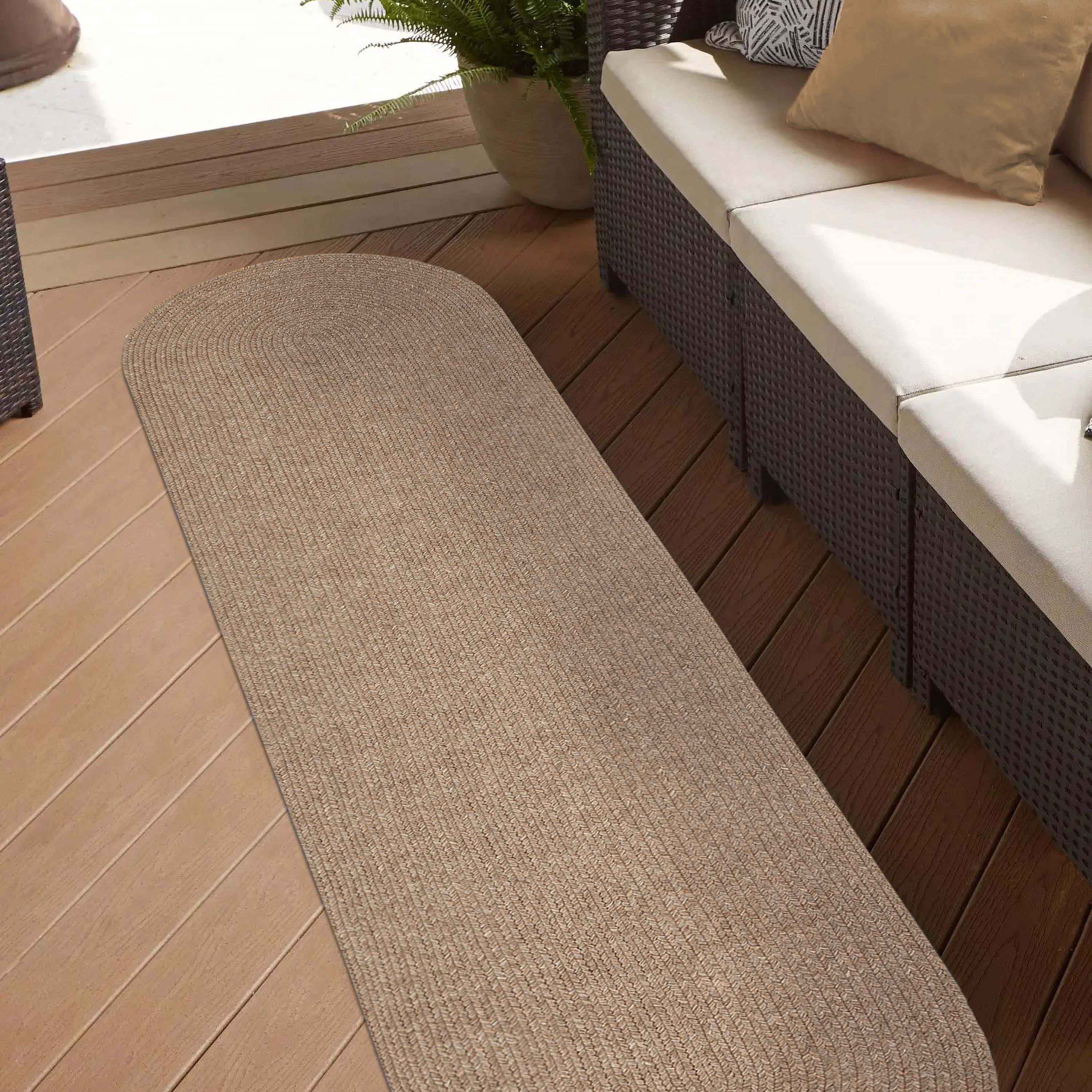 Classic Braided Area Rug Indoor Outdoor Rugs Oval - Omnigoodsstore