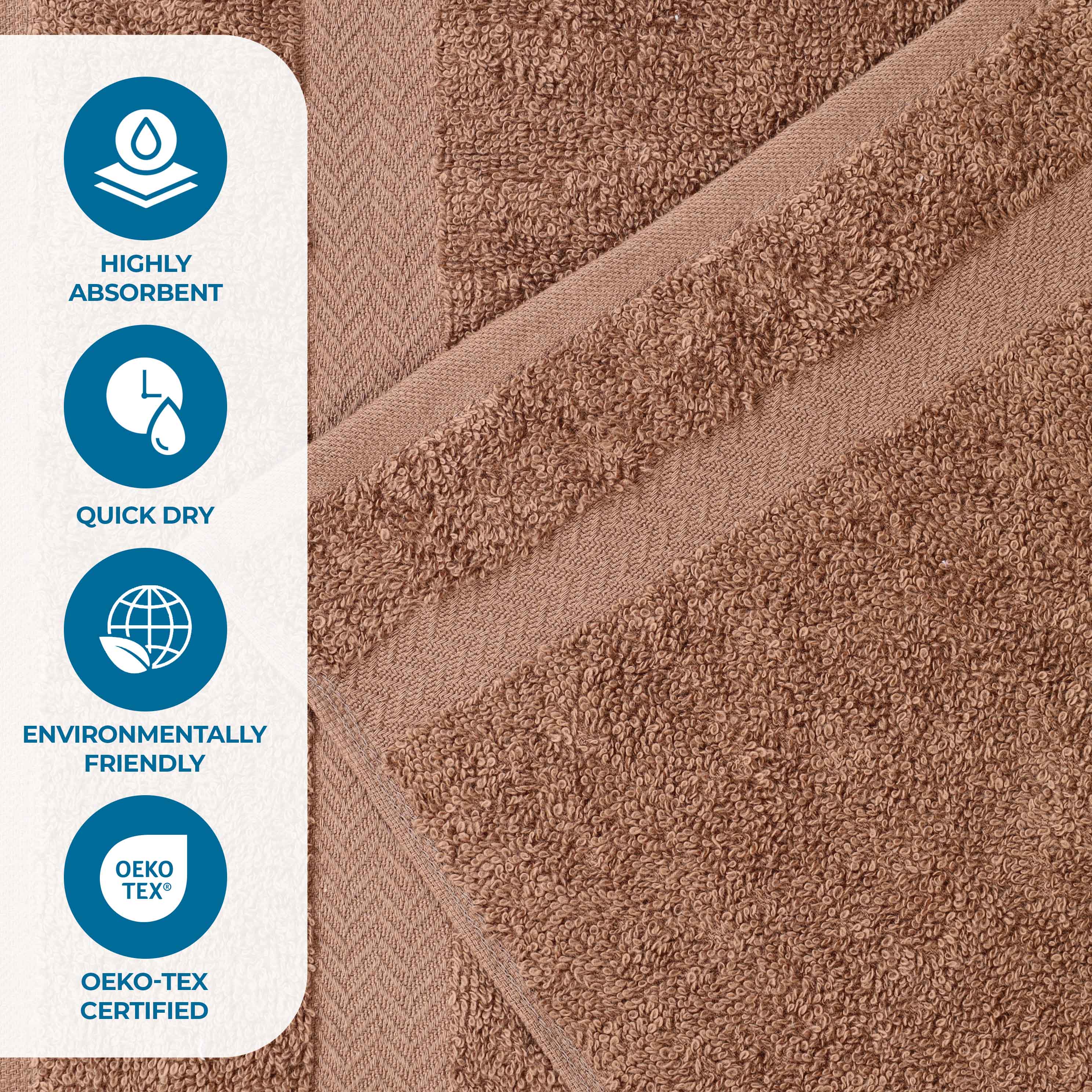 Franklin Cotton Eco Friendly 8 Piece Hand Towel Set - Omnigoodsstore