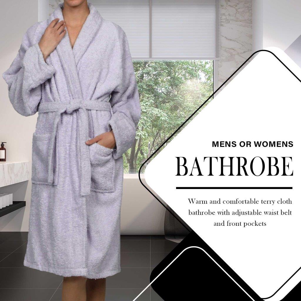 Cotton Ultra Soft Terry Adult Unisex Lightweight Luxury Bathrobe - Omnigoodsstore