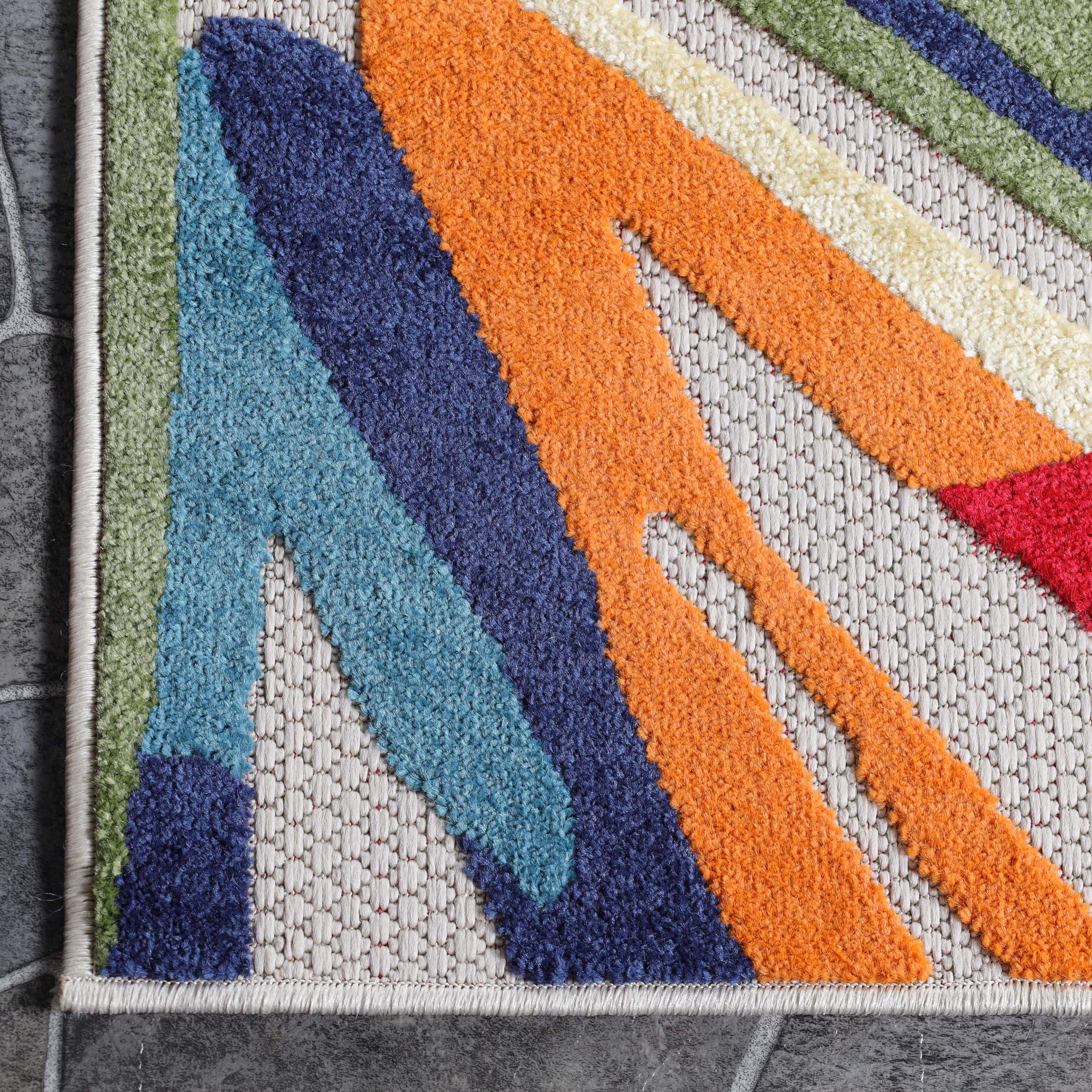 Leander Modern Geometric Abstract Indoor/Outdoor Area Rug or Runner - Omnigoodsstore