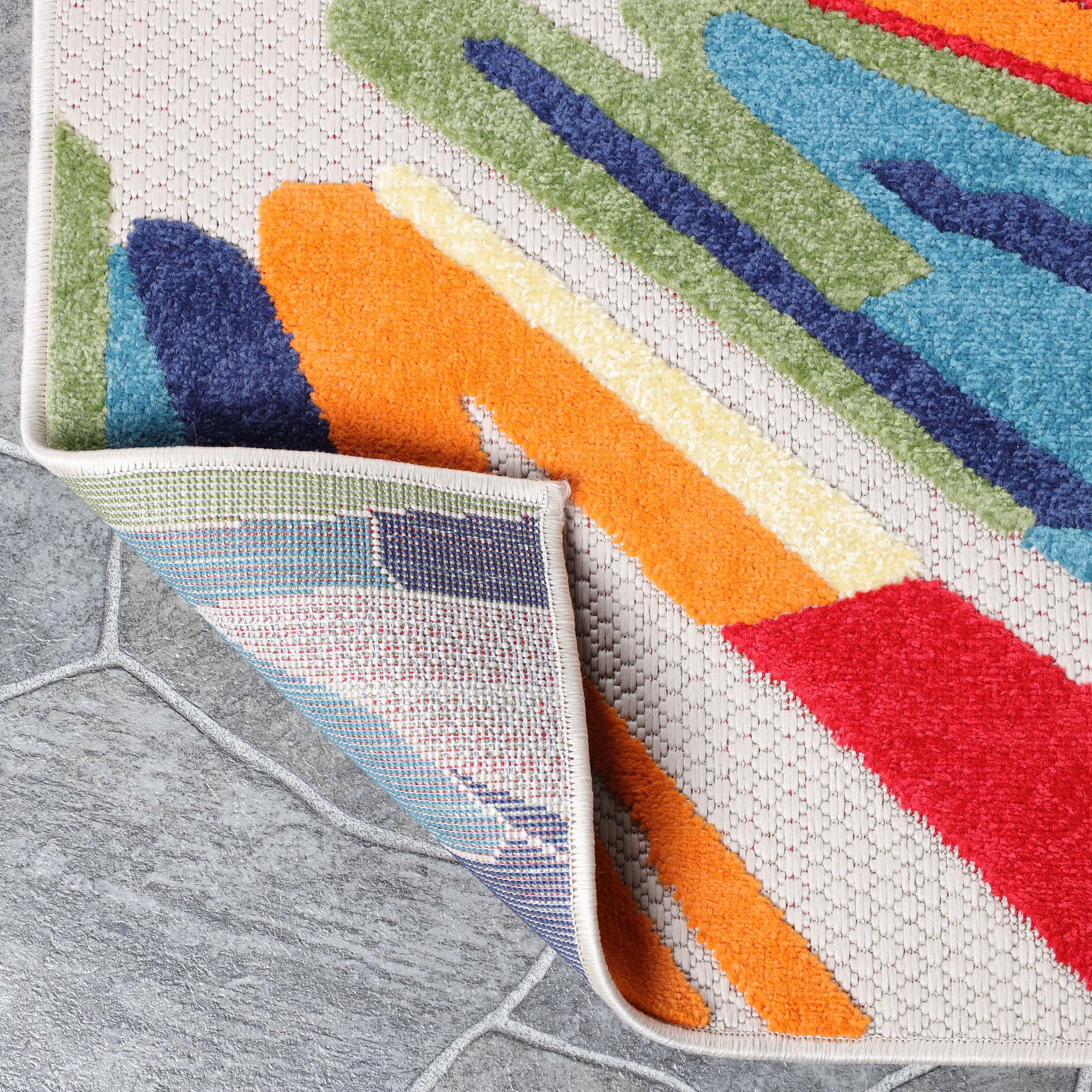 Leander Modern Geometric Abstract Indoor/Outdoor Area Rug or Runner - Omnigoodsstore