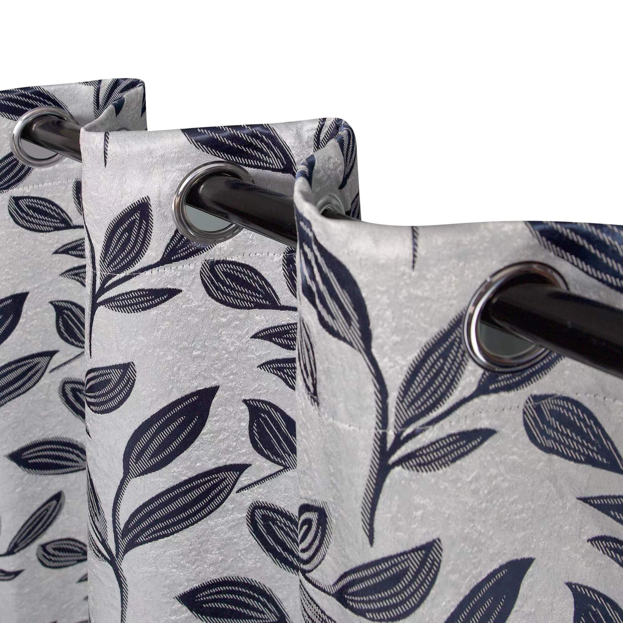 Leaves Machine Washable Room Darkening Blackout Curtains, Set of 2 - Omnigoodsstore