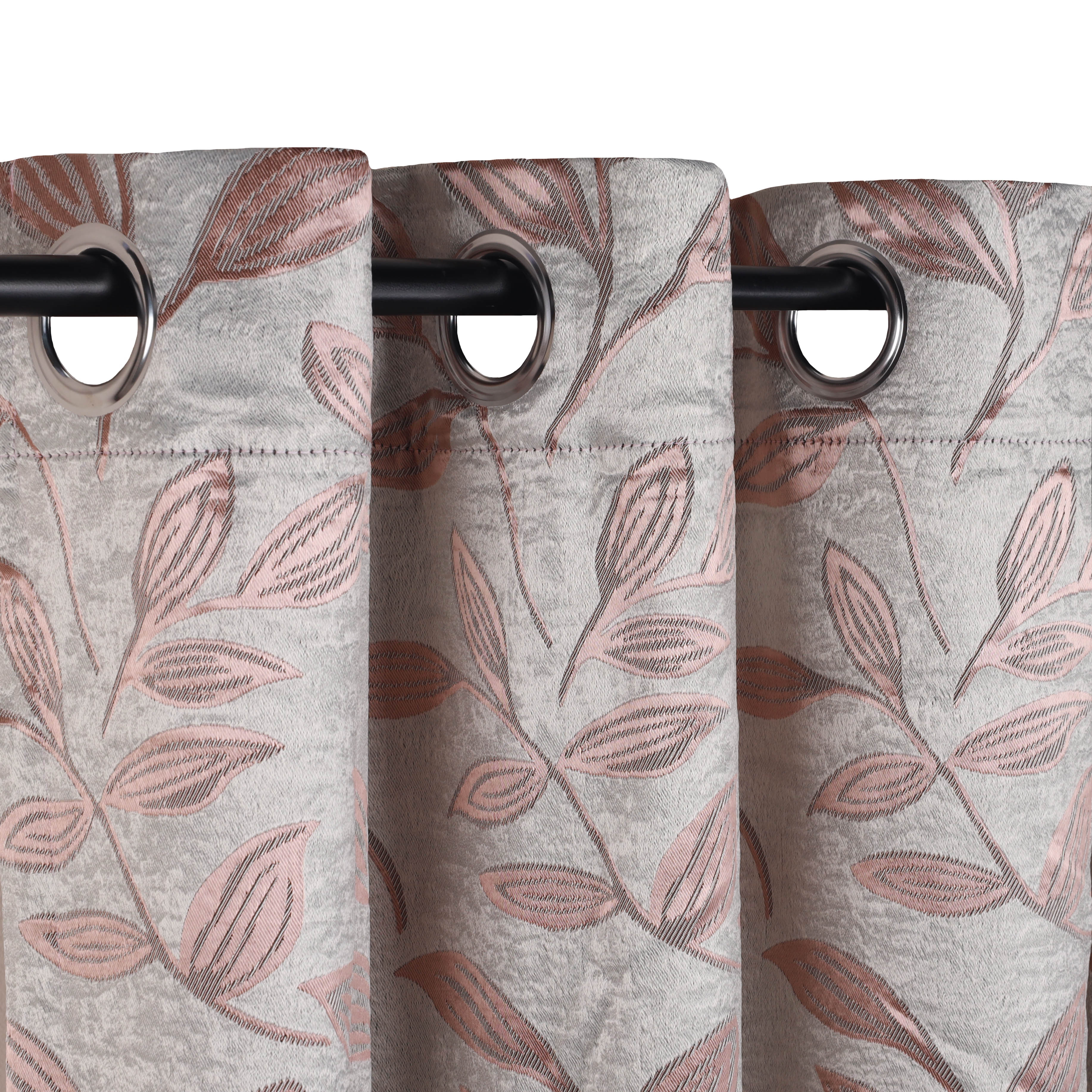 Leaves Machine Washable Room Darkening Blackout Curtains, Set of 2 - Omnigoodsstore