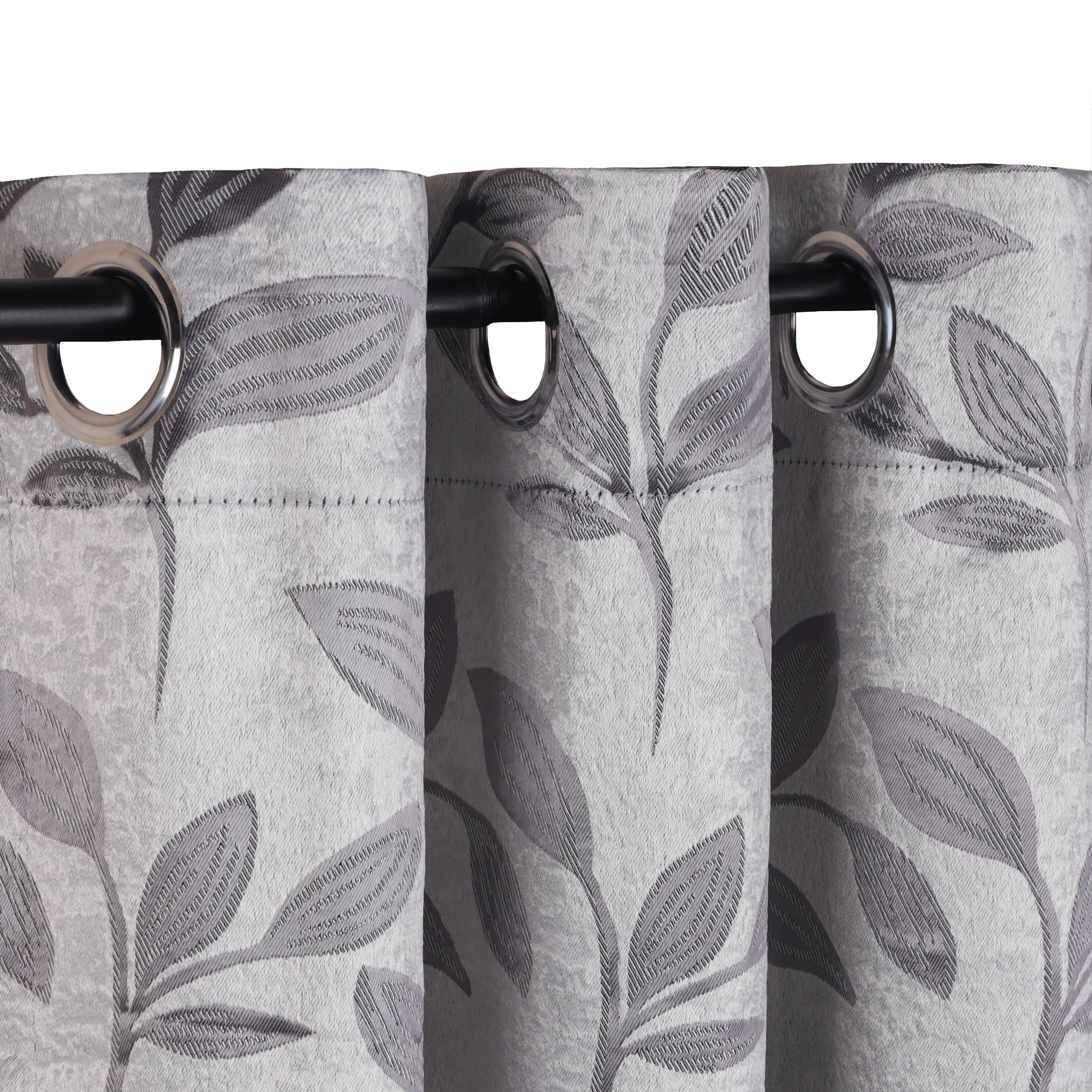 Leaves Machine Washable Room Darkening Blackout Curtains, Set of 2 - Omnigoodsstore