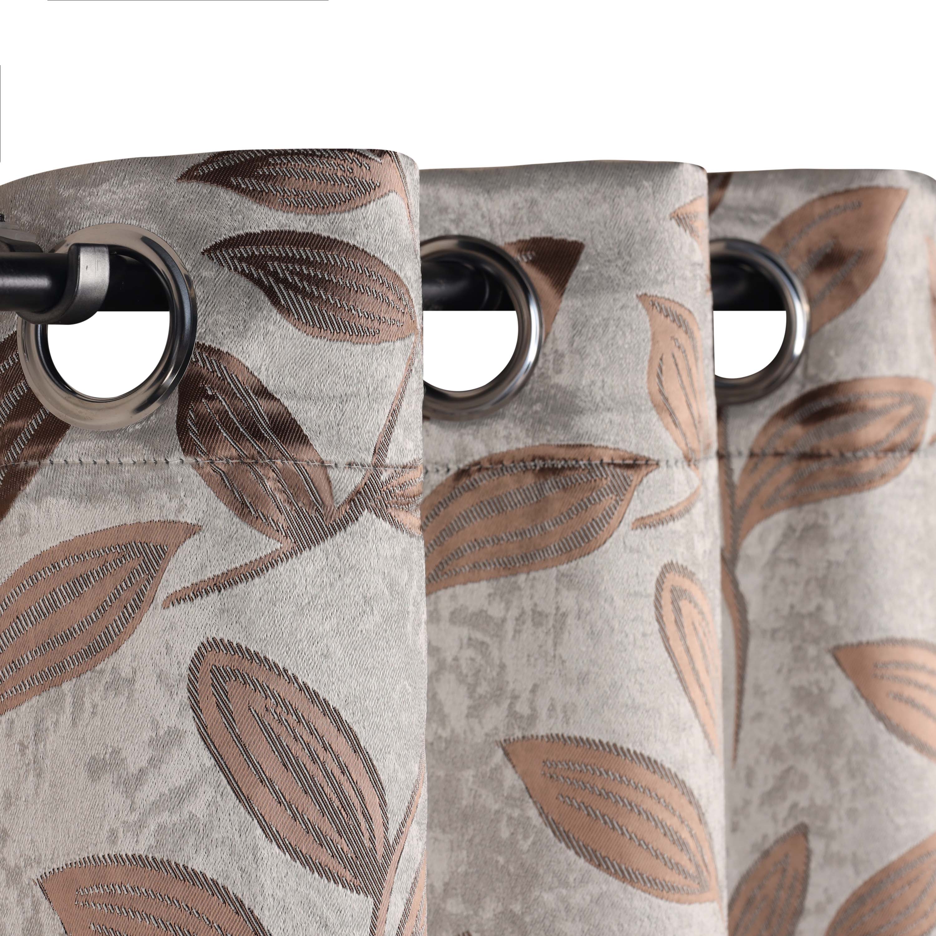 Leaves Machine Washable Room Darkening Blackout Curtains, Set of 2 - Omnigoodsstore