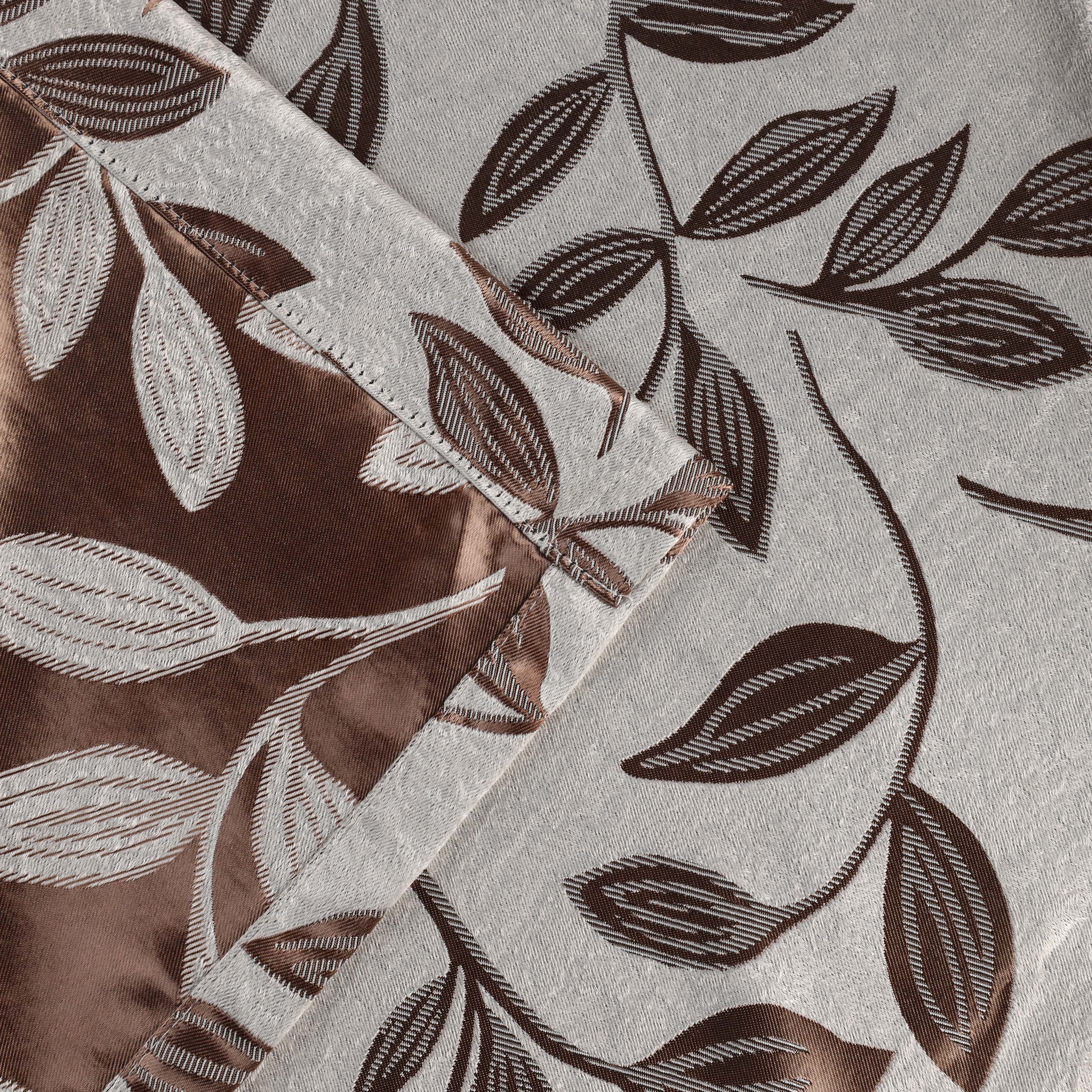 Leaves Machine Washable Room Darkening Blackout Curtains, Set of 2 - Omnigoodsstore