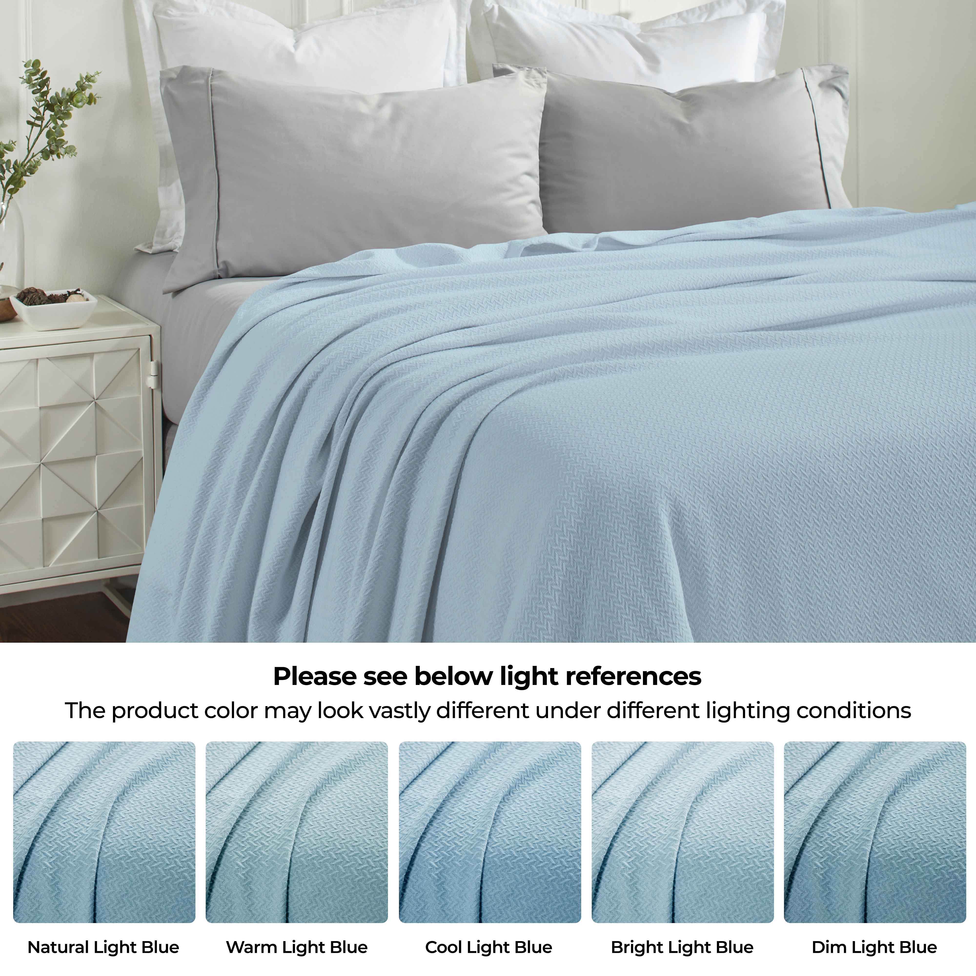 Nobel Cotton Textured Chevron Lightweight Woven Blanket - Omnigoodsstore