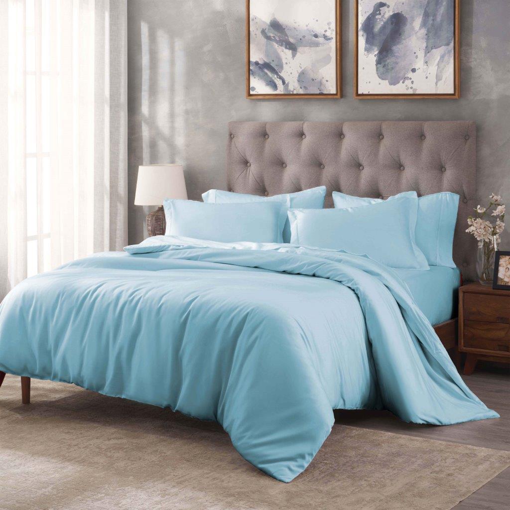 Egyptian Cotton 400 Thread Count Solid Duvet Cover Set - Omnigoodsstore