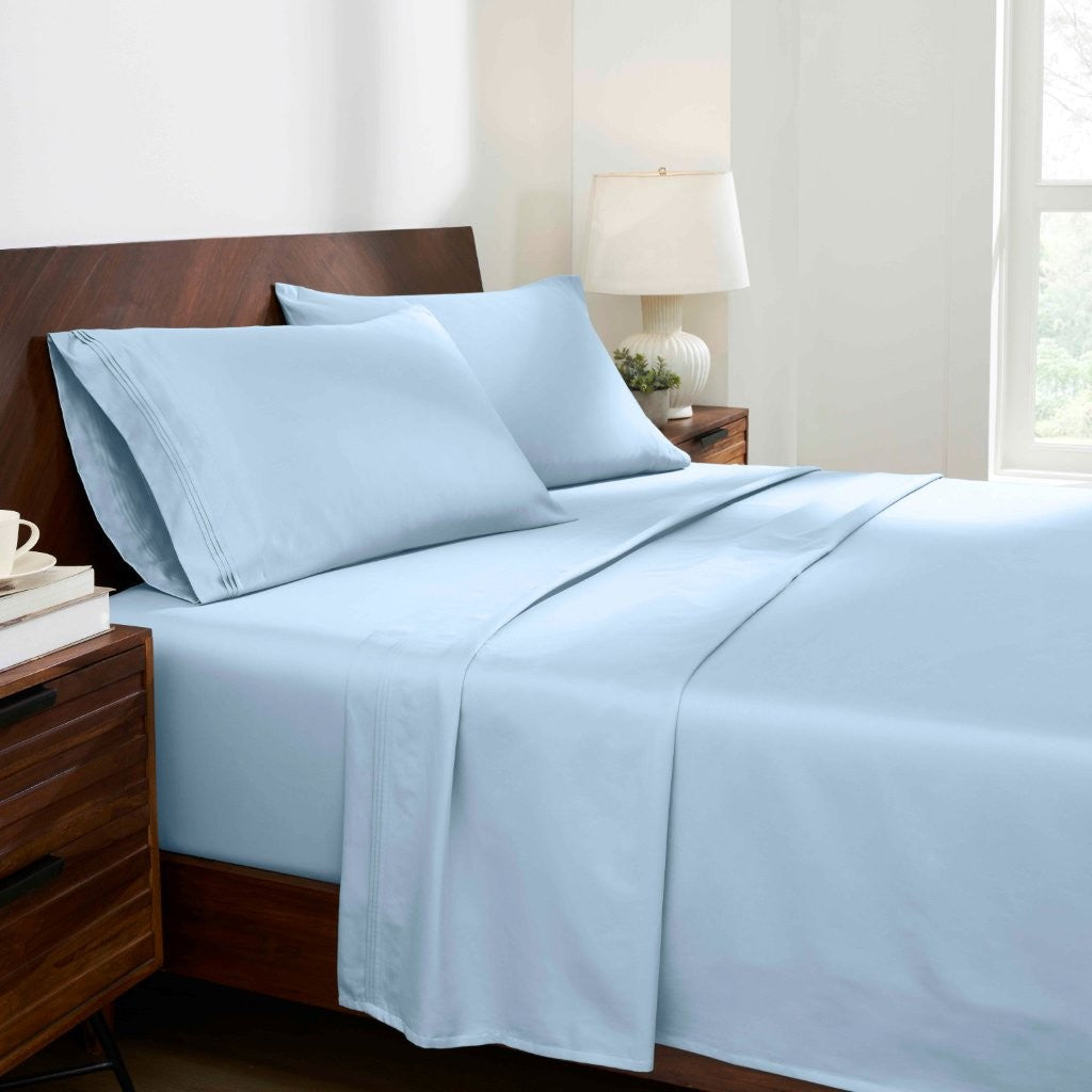 1000 Thread Count Egyptian Cotton Bed Sheet Set Olympic Queen - Omnigoodsstore