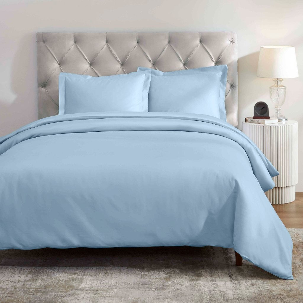 1200 Thread Count Egyptian Solid Cotton Duvet Cover Set - Omnigoodsstore