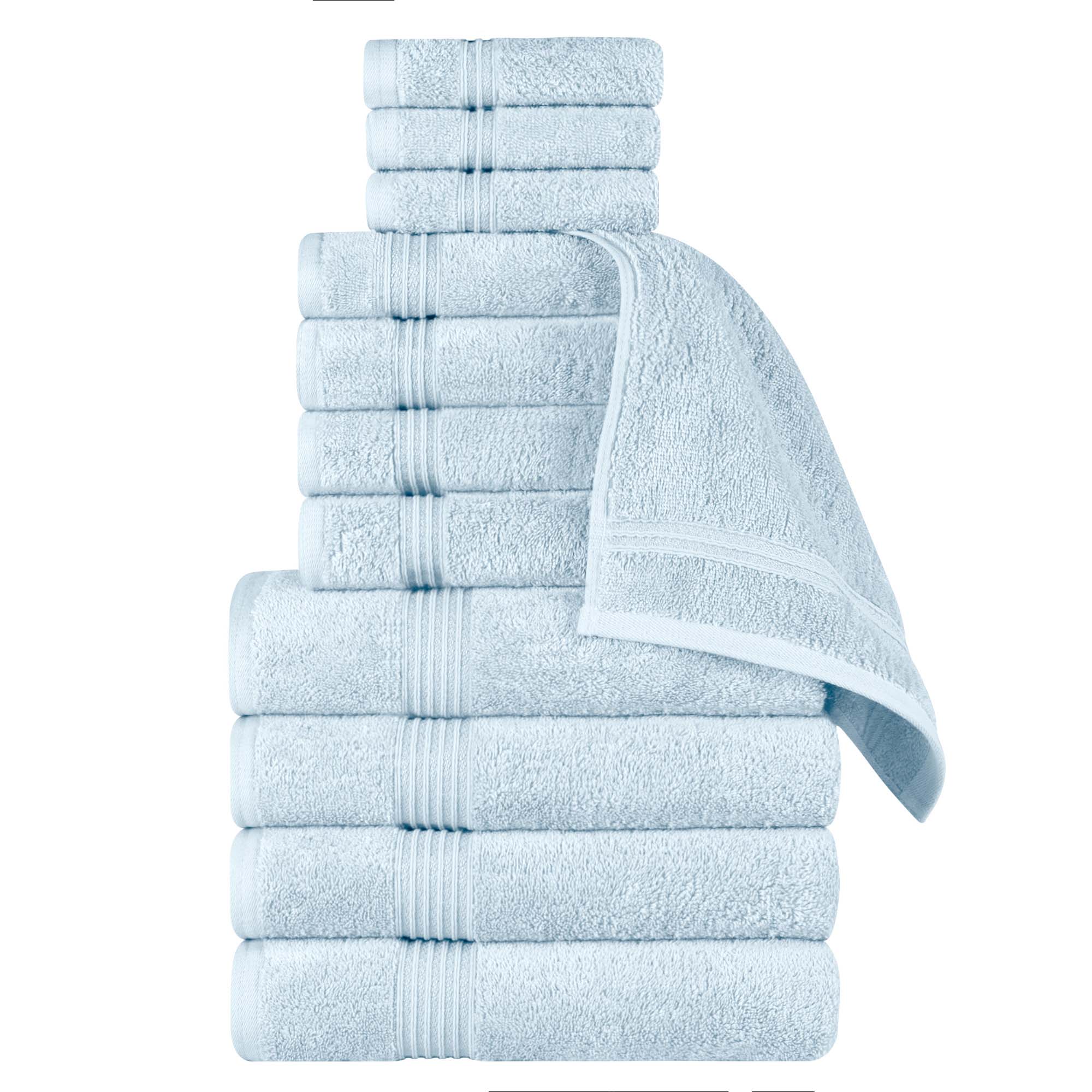 Egyptian Cotton Highly Absorbent Solid 12-Piece Ultra Soft Towel Set - Omnigoodsstore