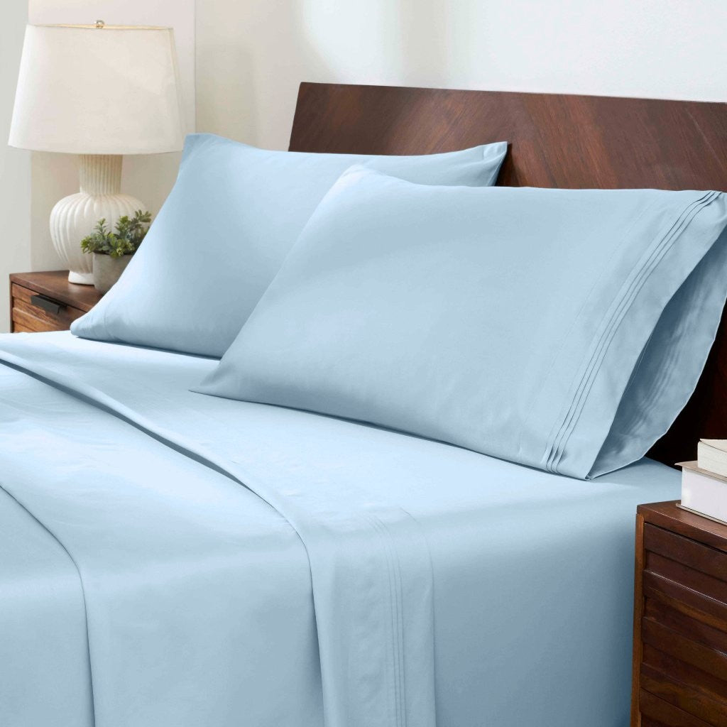 1000 Thread Count Egyptian Cotton Bed Sheet Set Olympic Queen - Omnigoodsstore