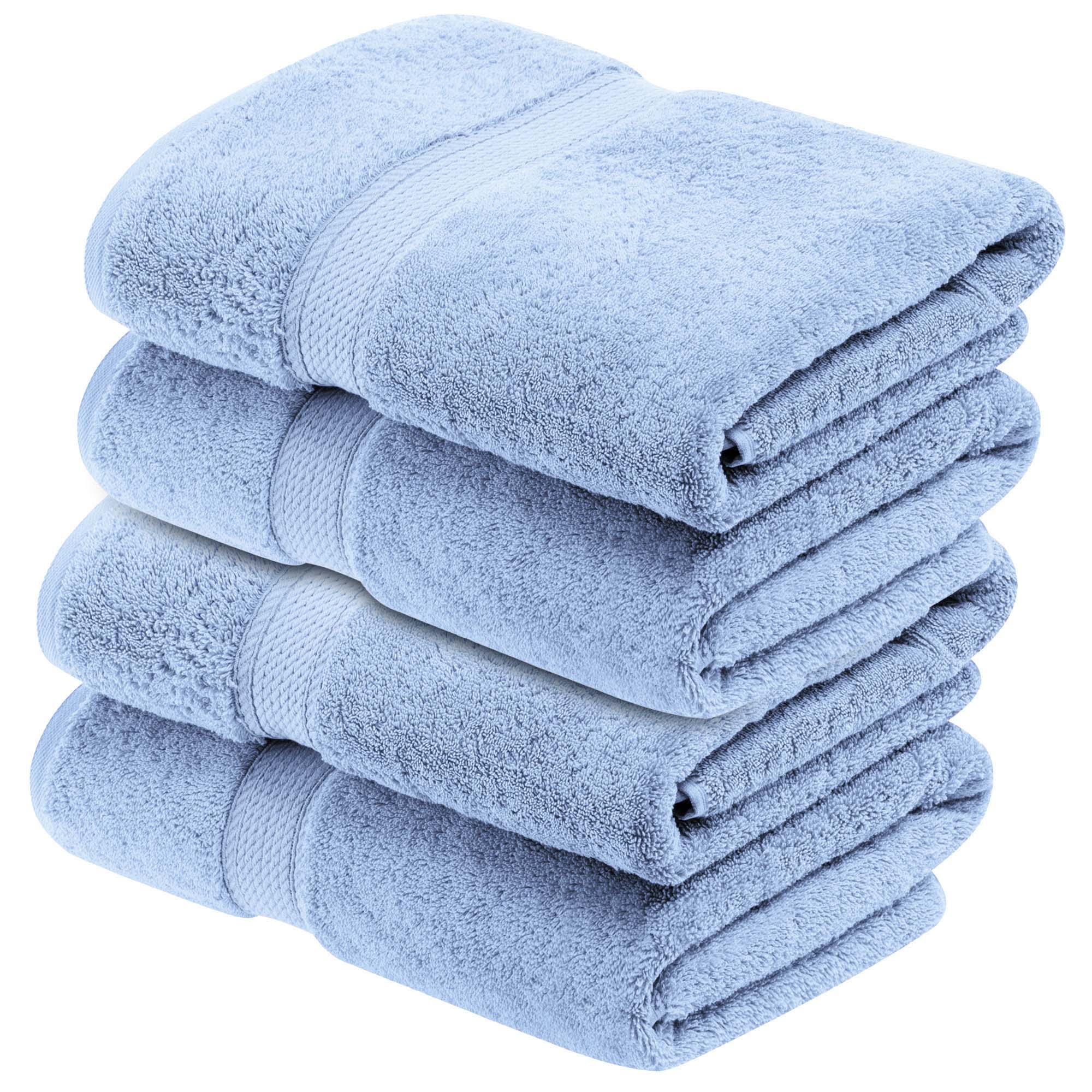 Egyptian Cotton Pile Plush Heavyweight Soft 4 Piece Bath Towel Set - Omnigoodsstore