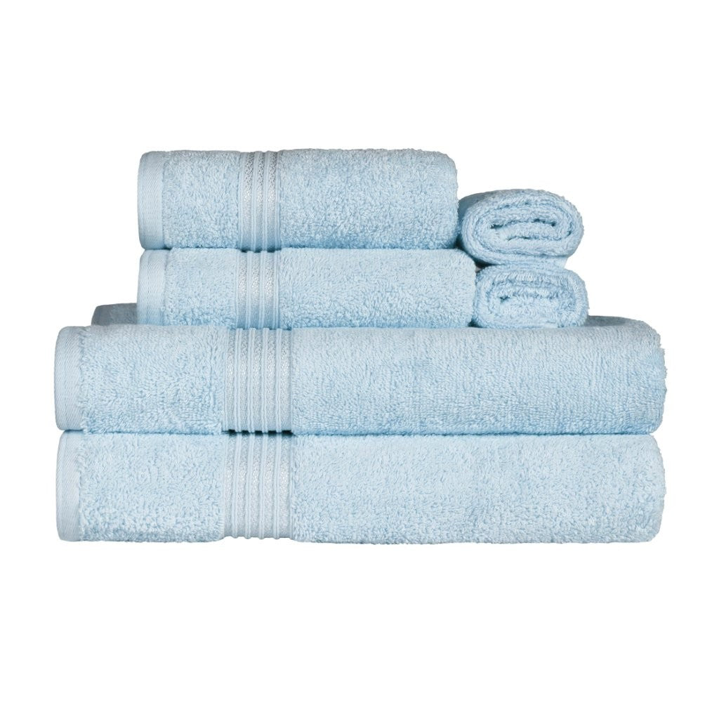 Egyptian Cotton Highly Absorbent Solid 6-Piece Ultra Soft Towel Set - Omnigoodsstore