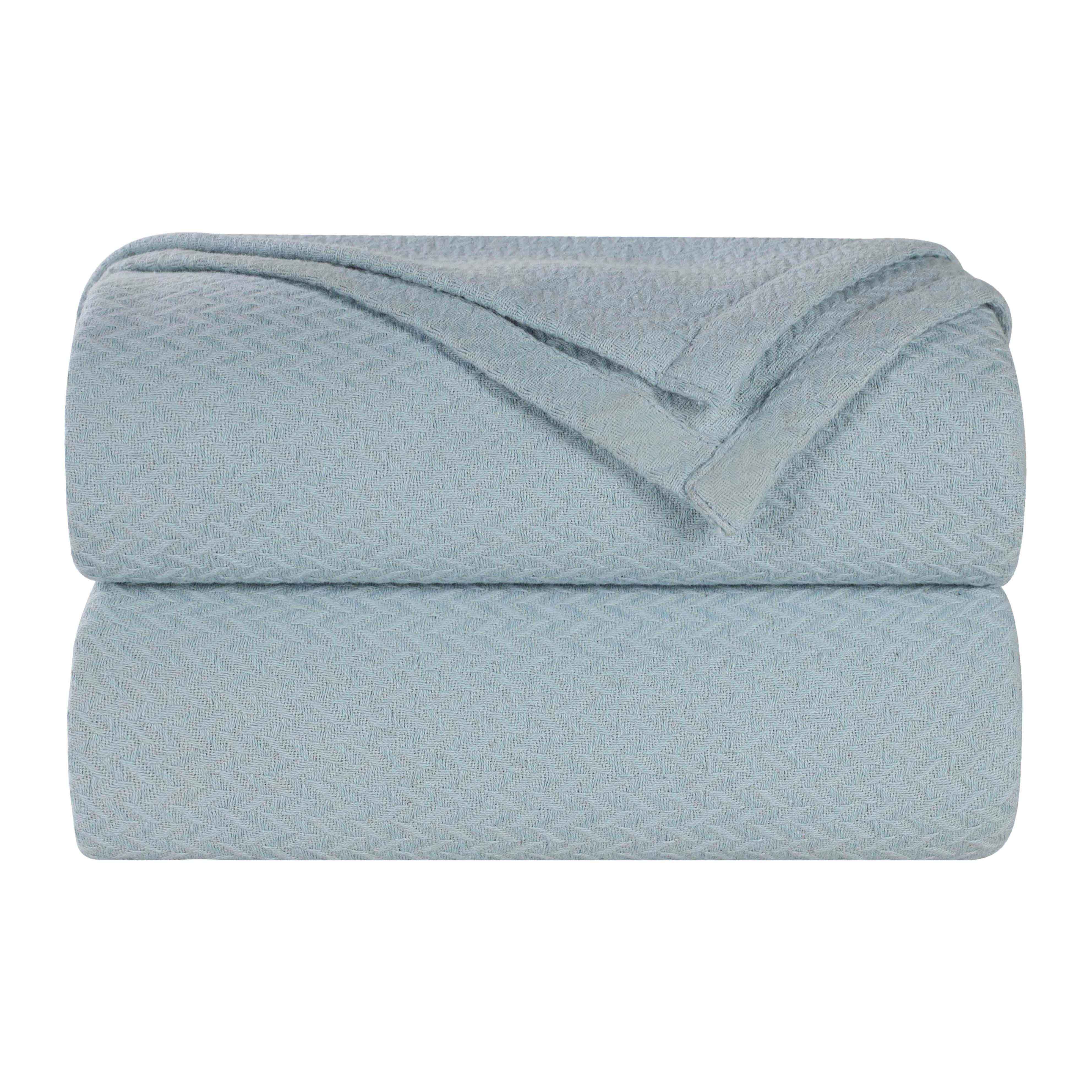 Nobel Cotton Textured Chevron Lightweight Woven Blanket - Omnigoodsstore