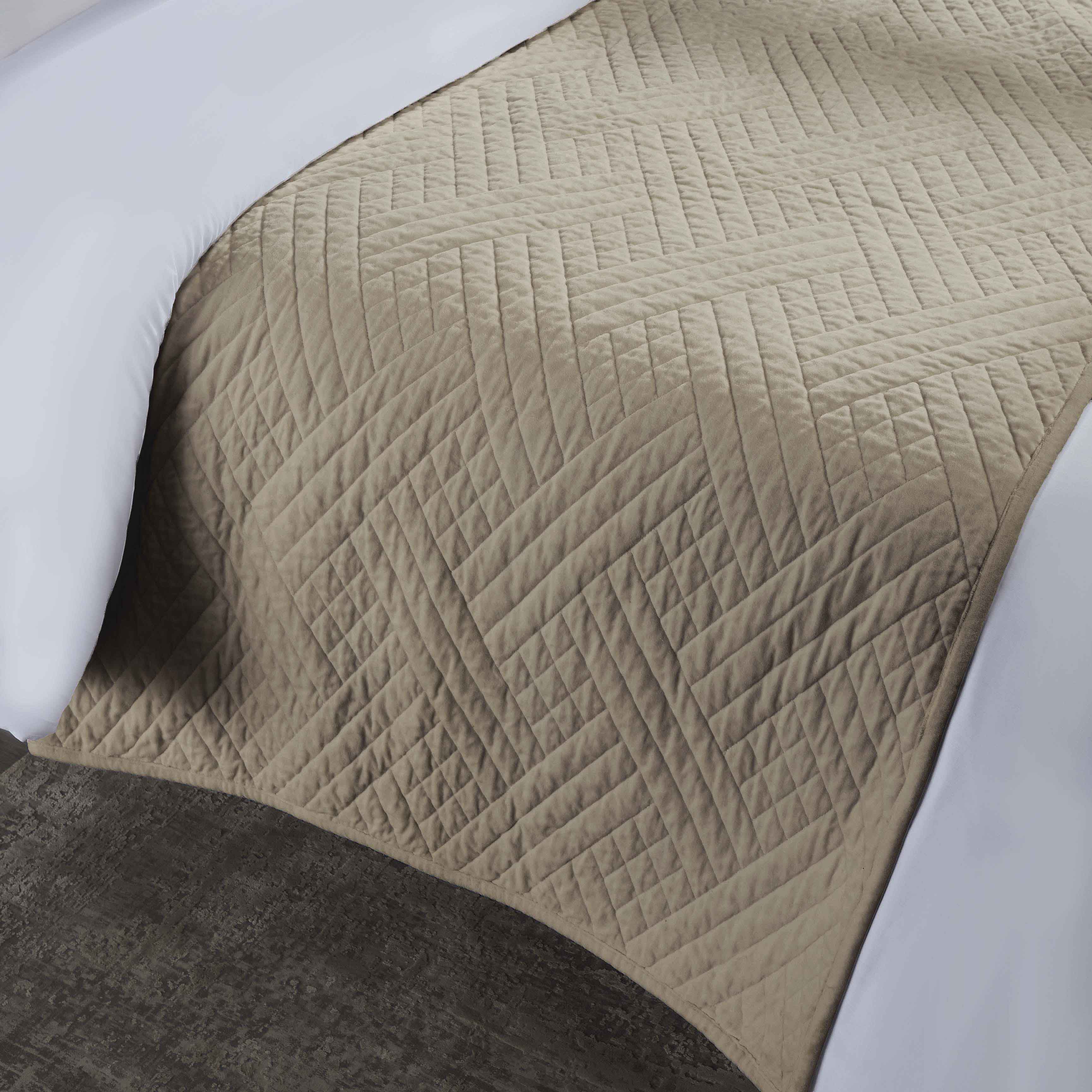 Karina Cotton Velvet Lightweight Quilt and Sham Set - Omnigoodsstore