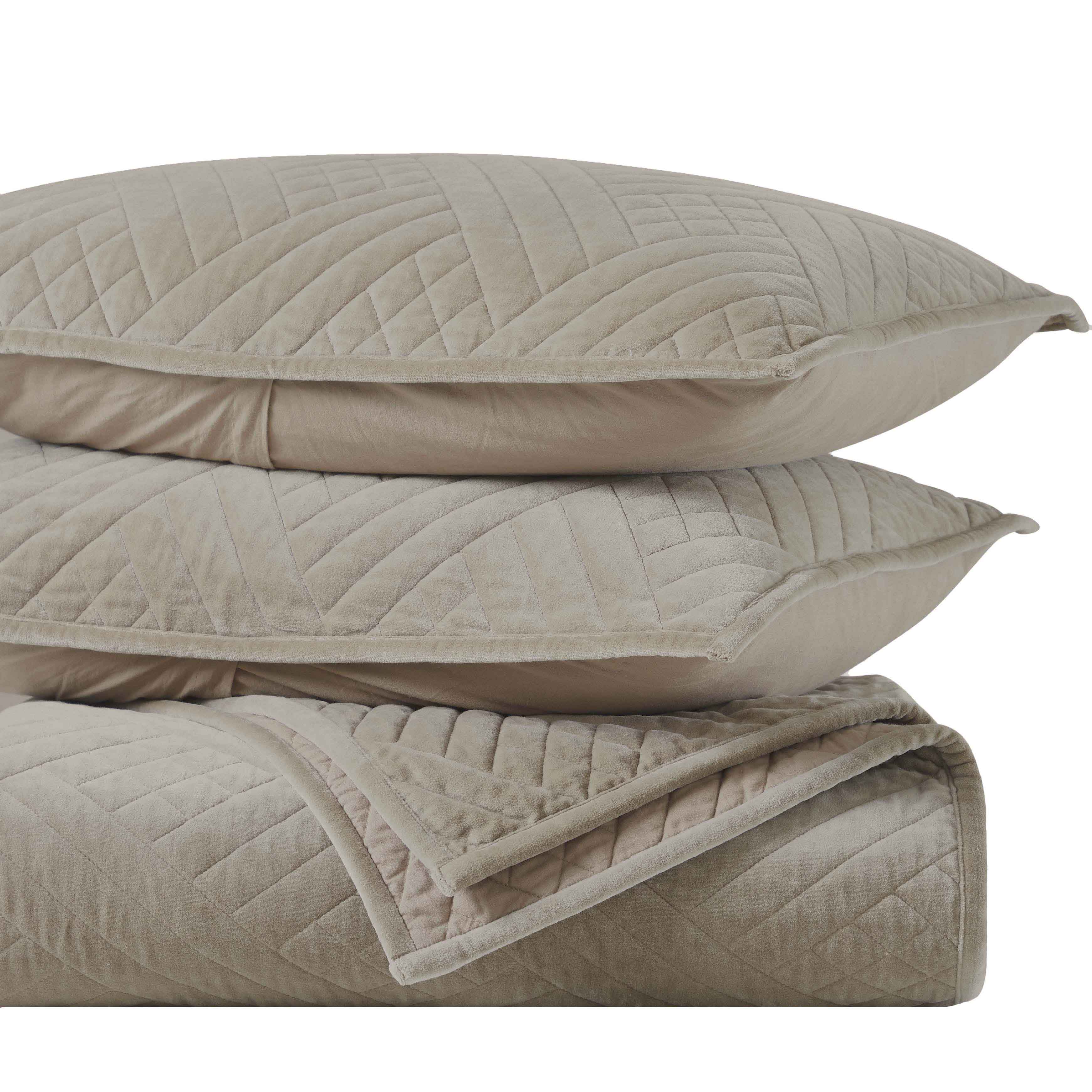 Karina Cotton Velvet Lightweight Quilt and Sham Set - Omnigoodsstore