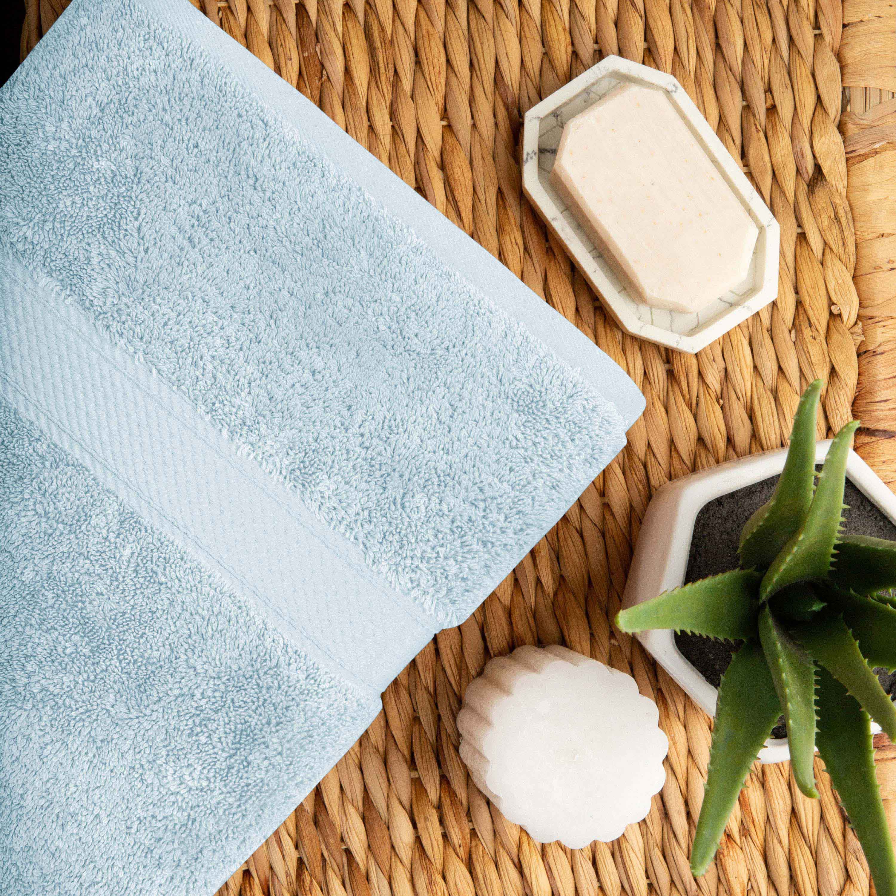 Egyptian Cotton Pile Plush Heavyweight Luxury Soft 6-Piece Towel Set - Omnigoodsstore